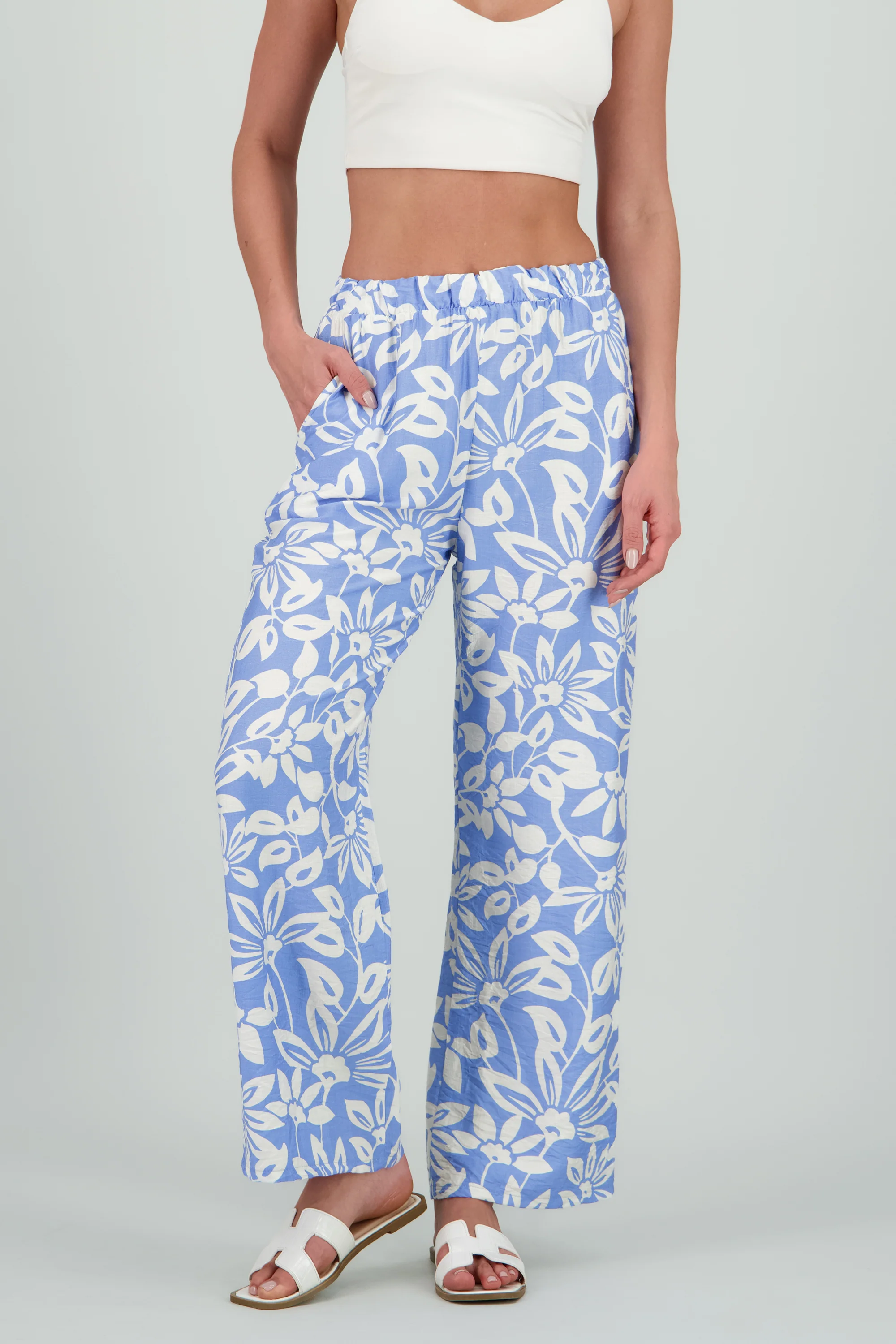 Pantalon wide leg estampado flores - Image 2