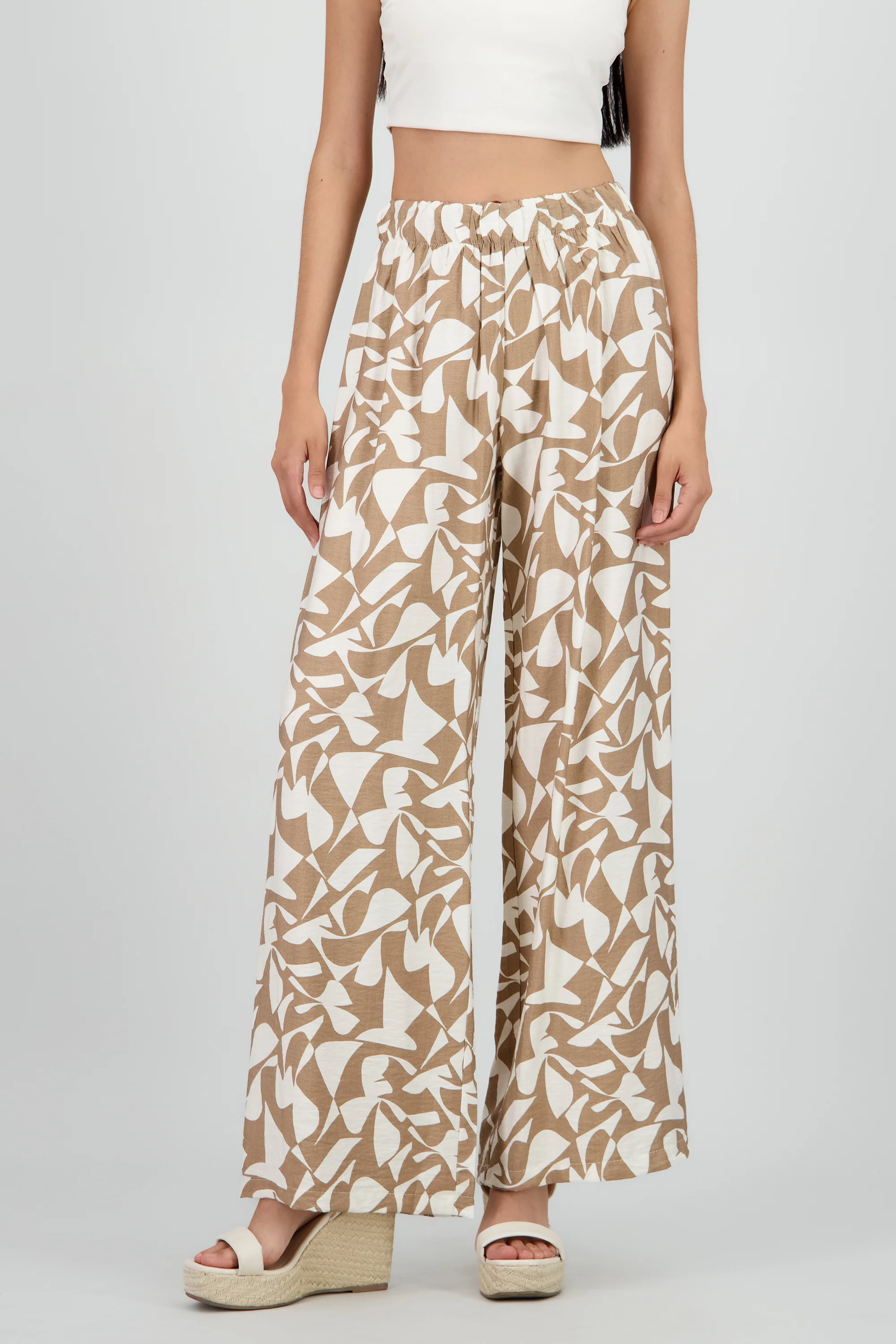 Pantalon wide leg estampado geometrico - Image 2