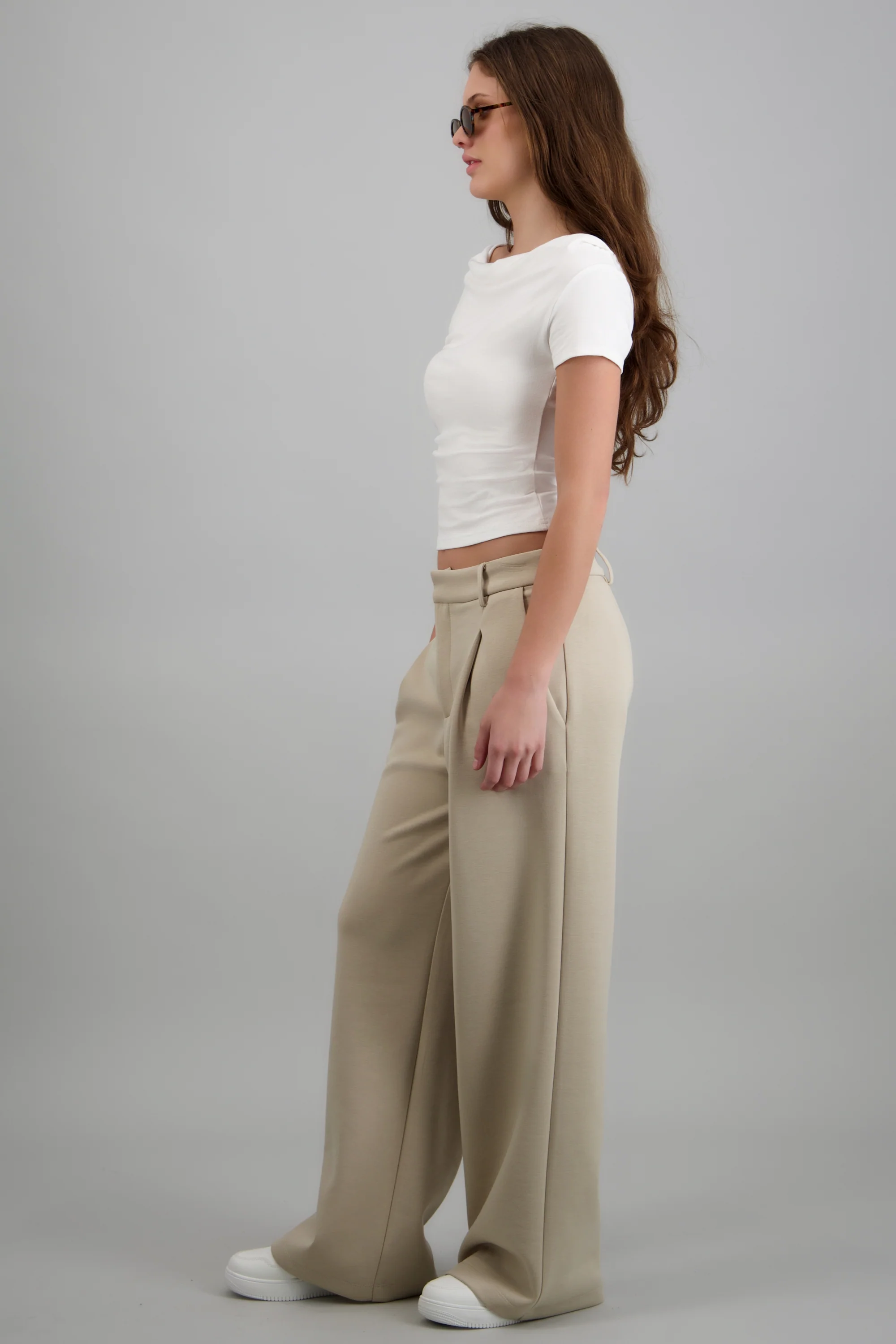 Pantalon wide leg modal detalle pretina - Image 2