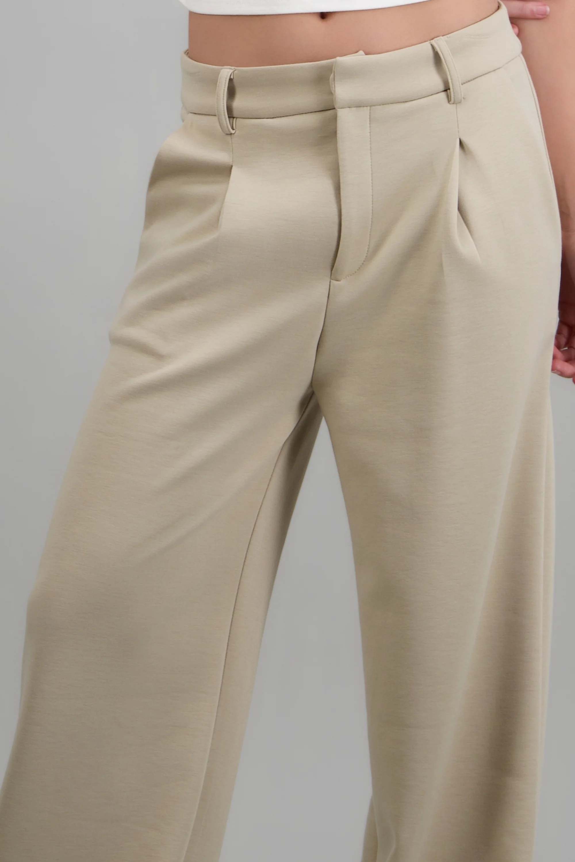 Pantalon wide leg modal detalle pretina - Image 5