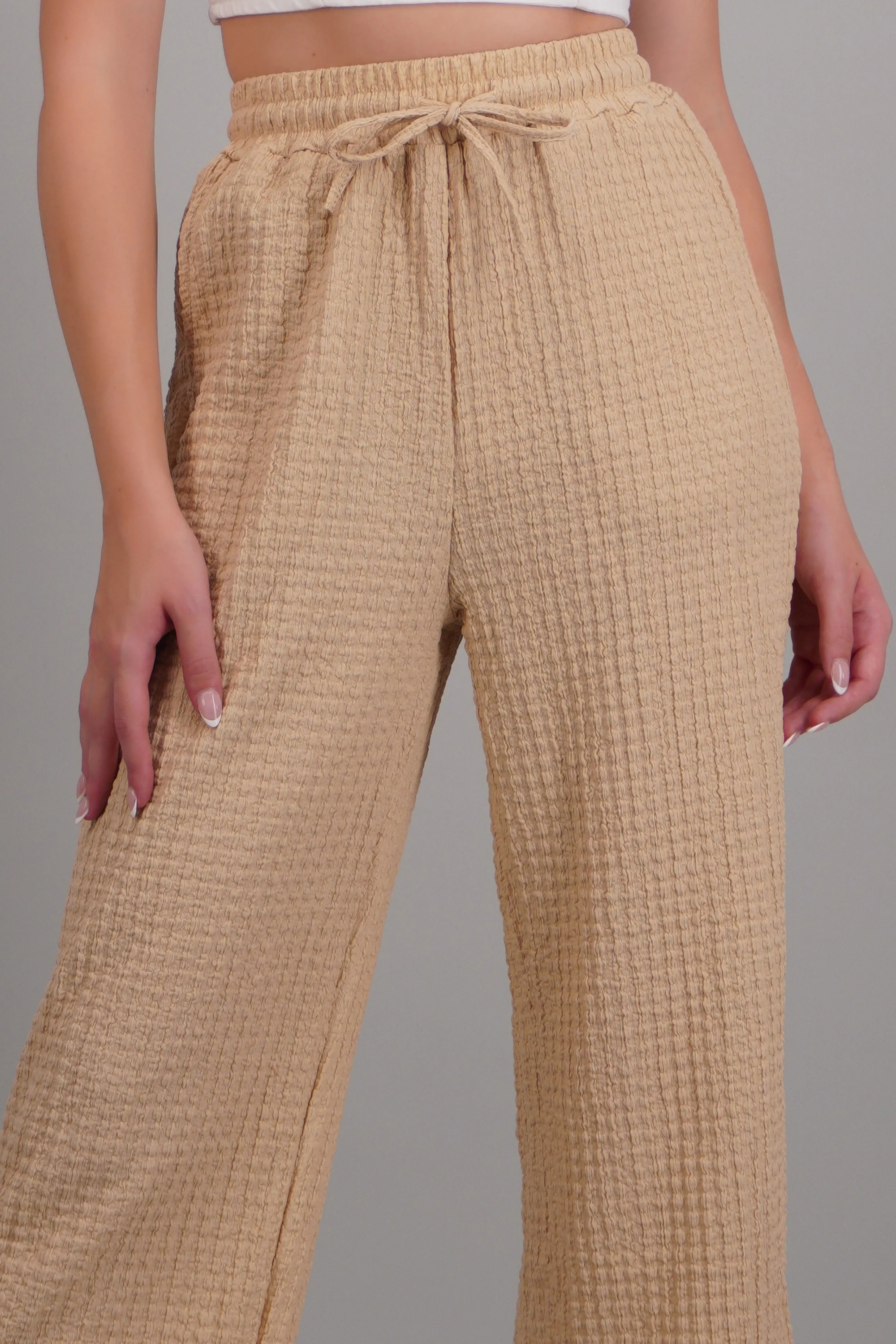 Pantalon wide leg textura - Image 5