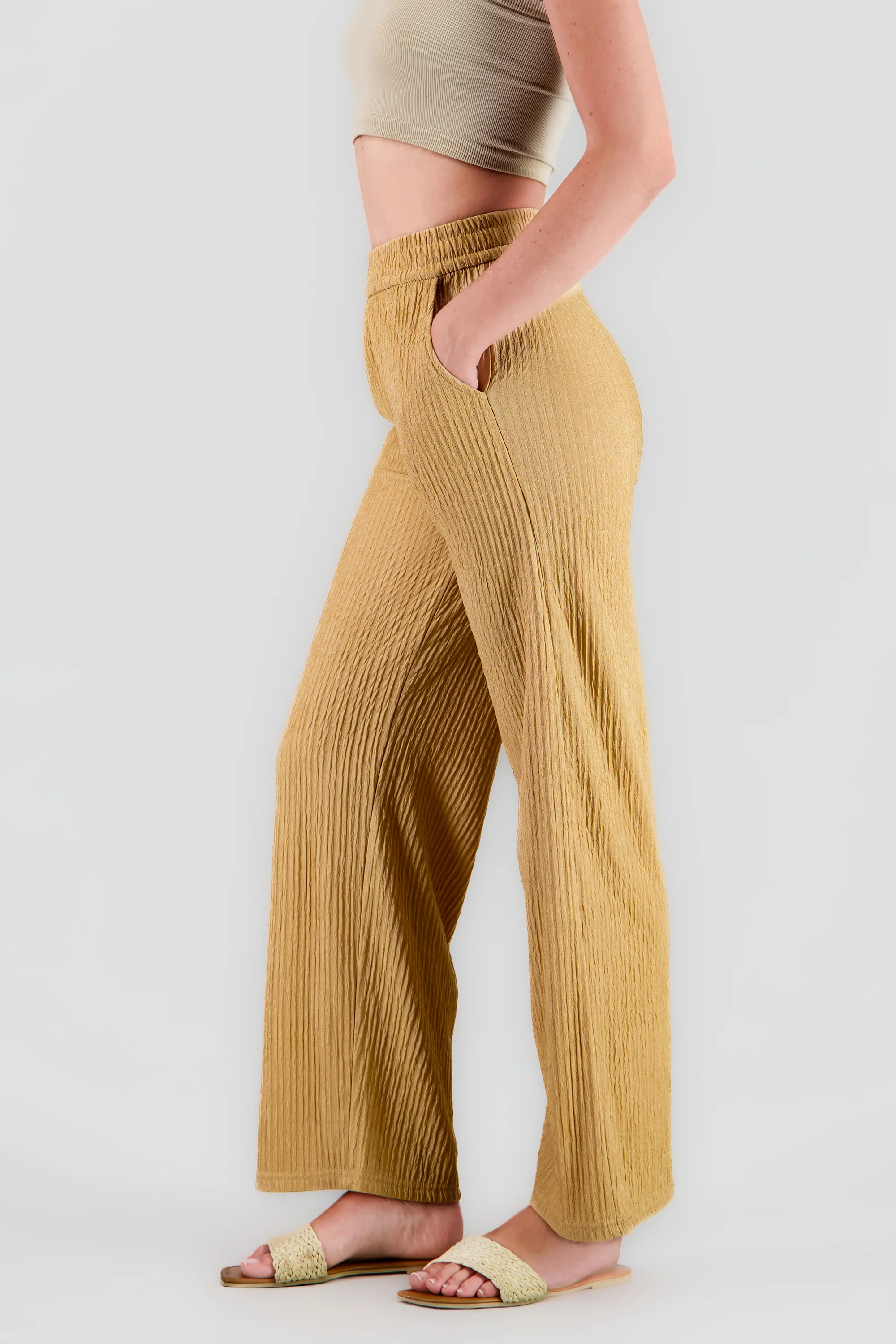 Pantalón wide textura bandana - Image 3