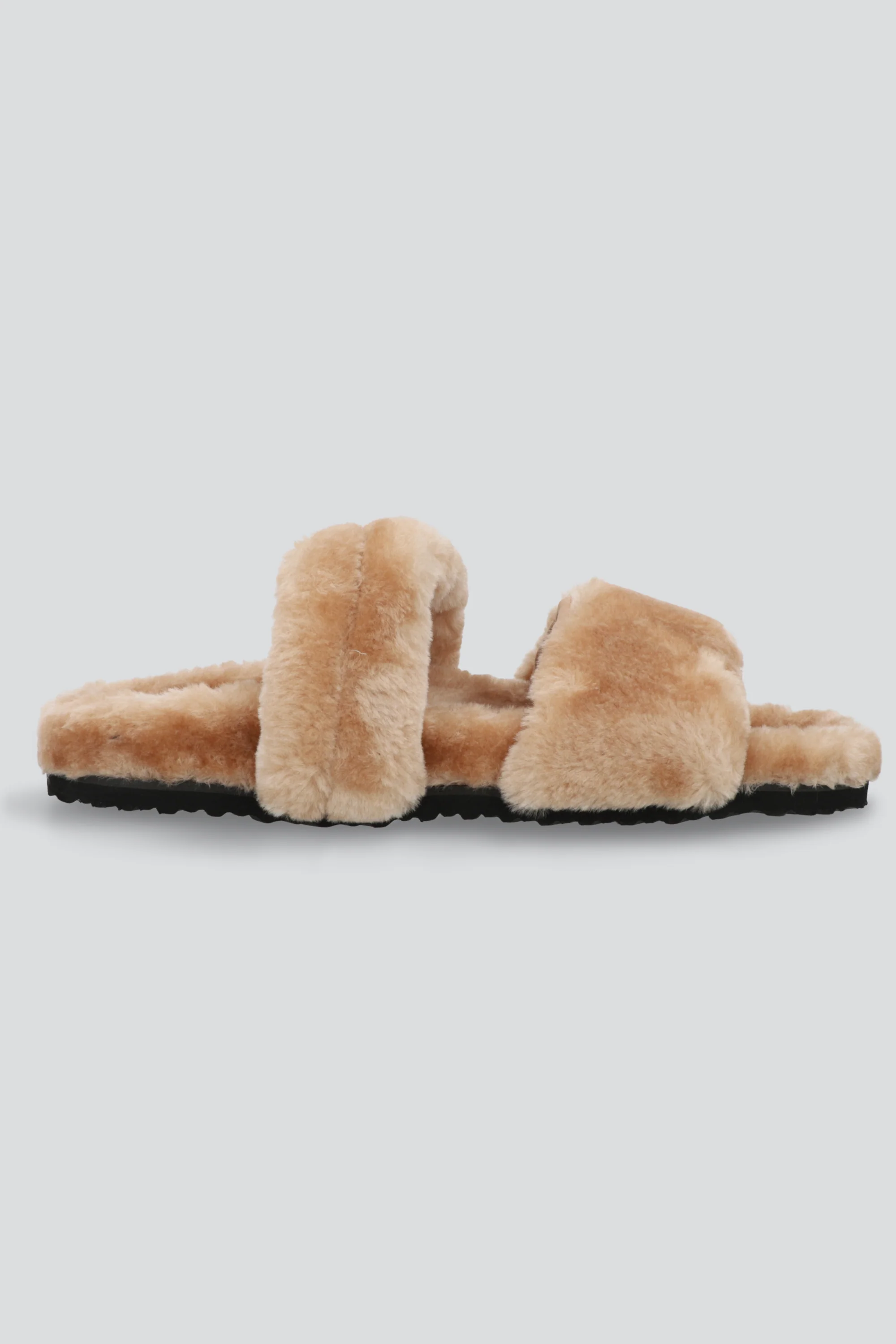 Pantuflas tiras peludas