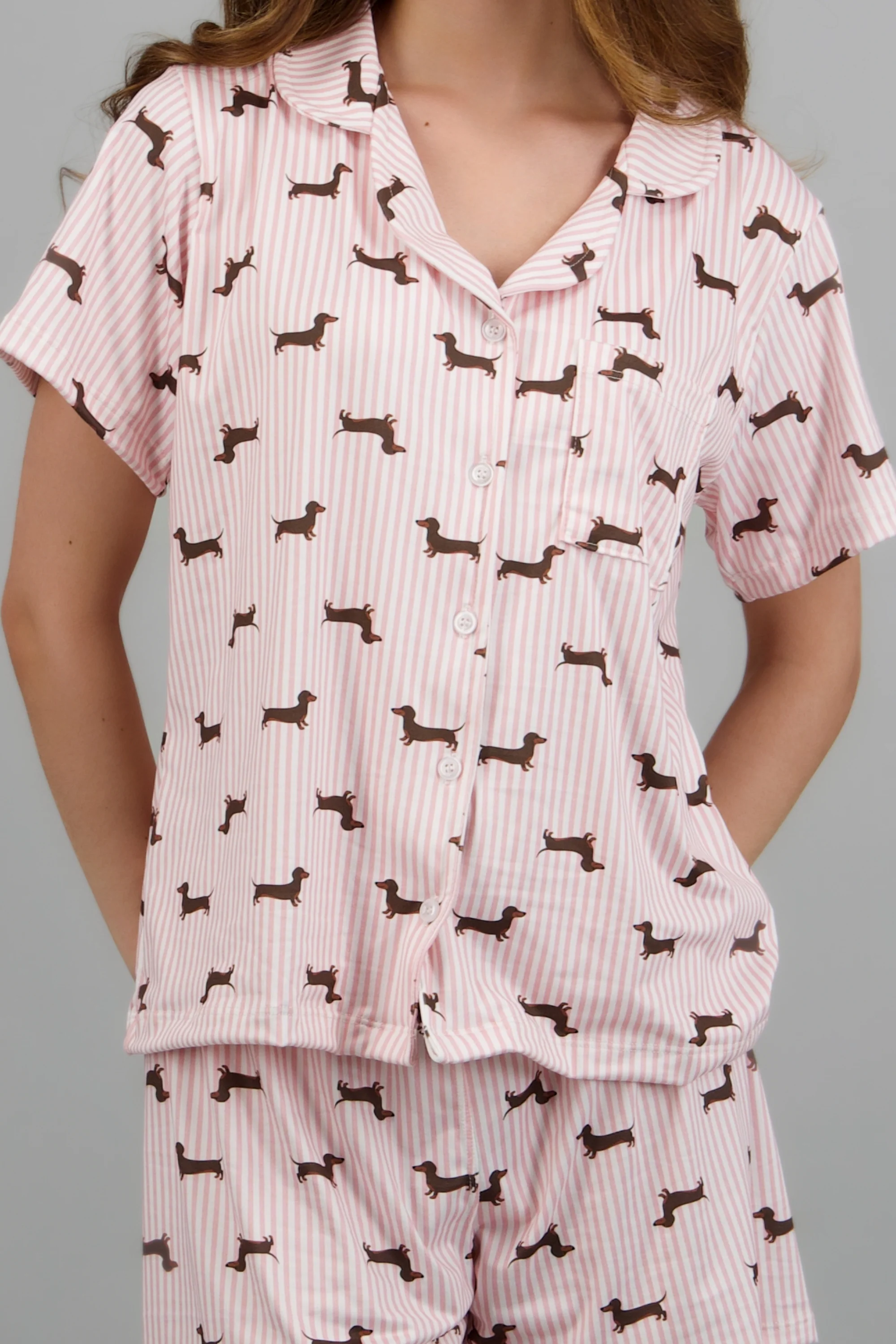 Pijama camisera short estampado perritos - Image 5