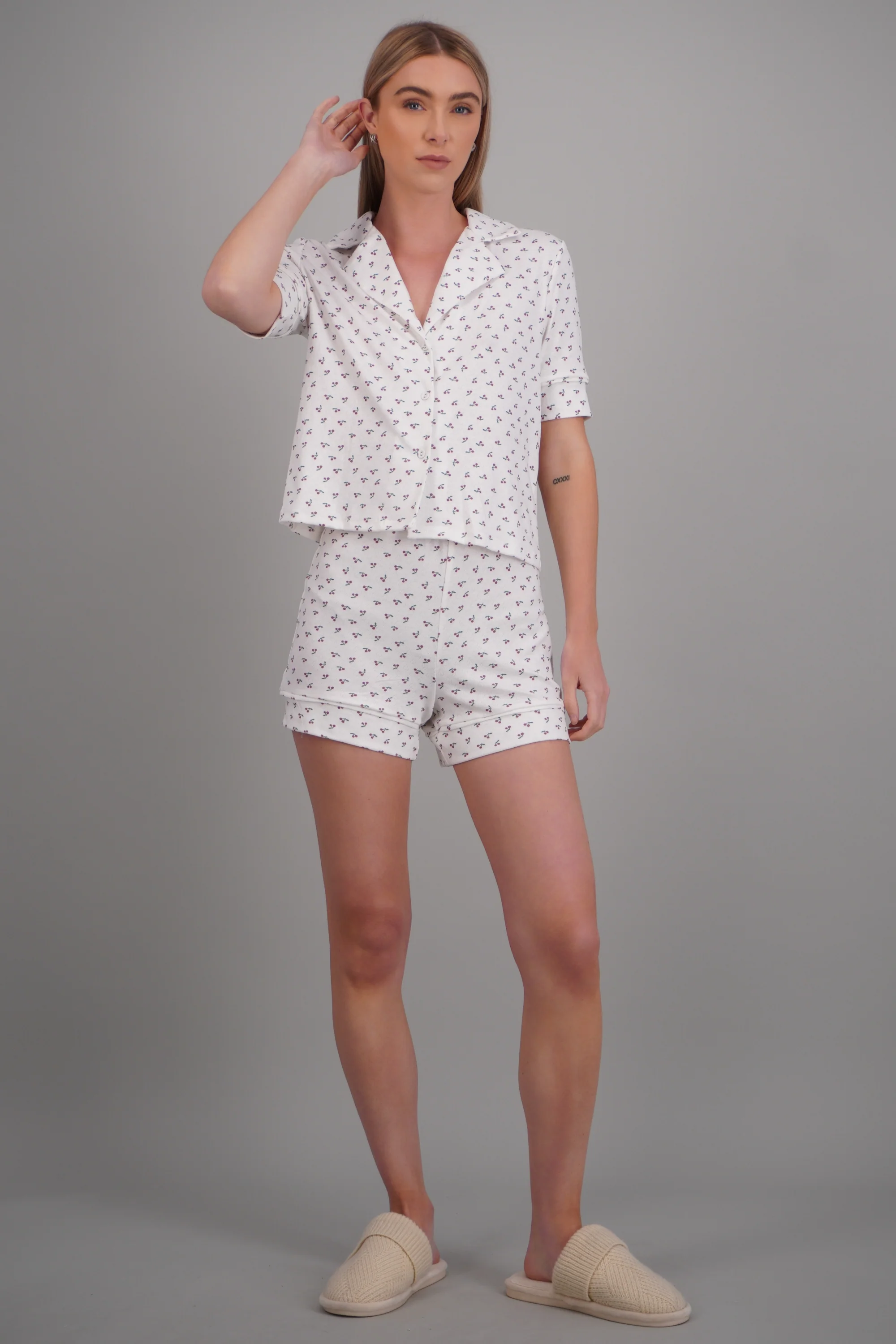 Pijama pointelle estampada - Image 2