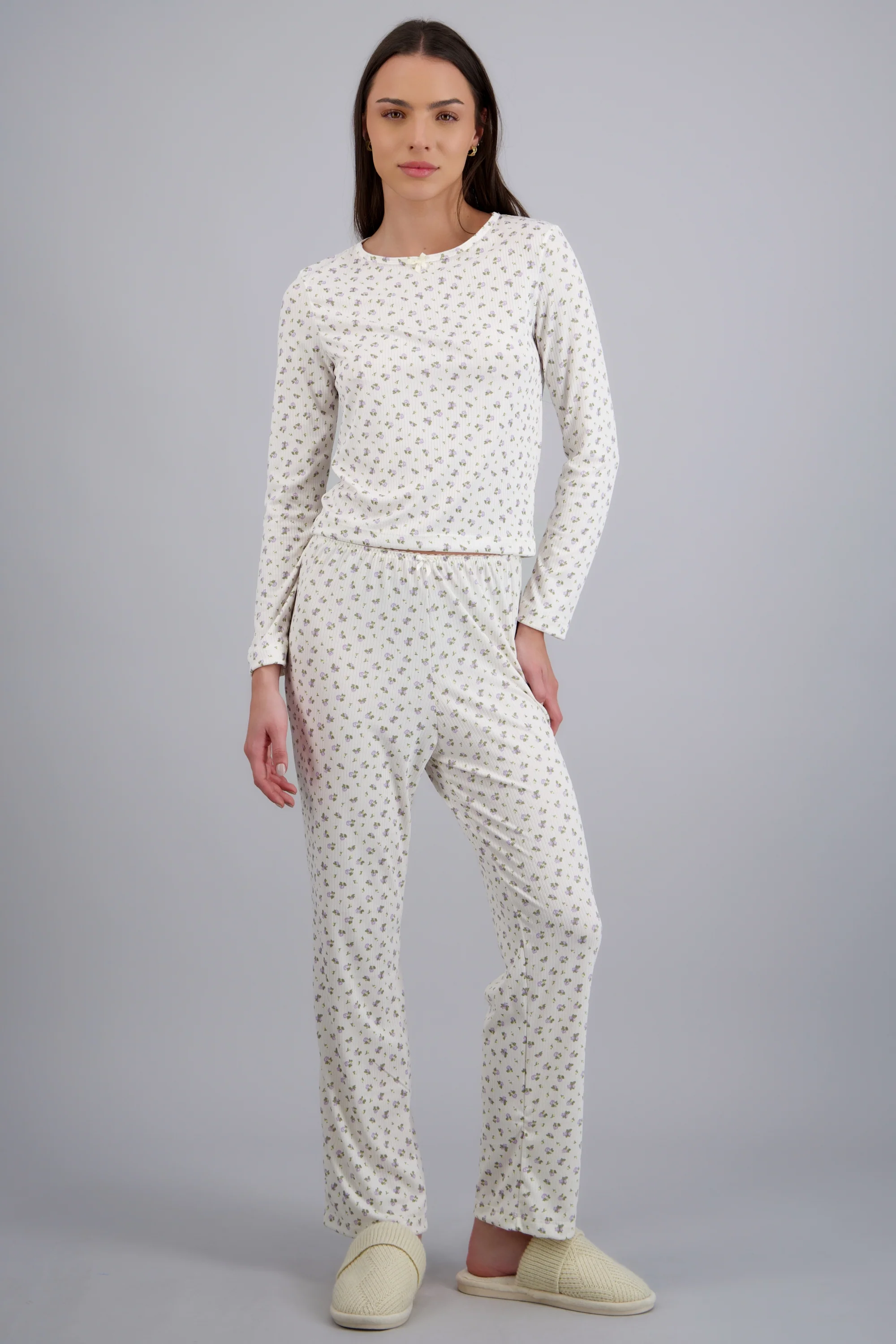 Pijama rib con estampado flores - Image 3