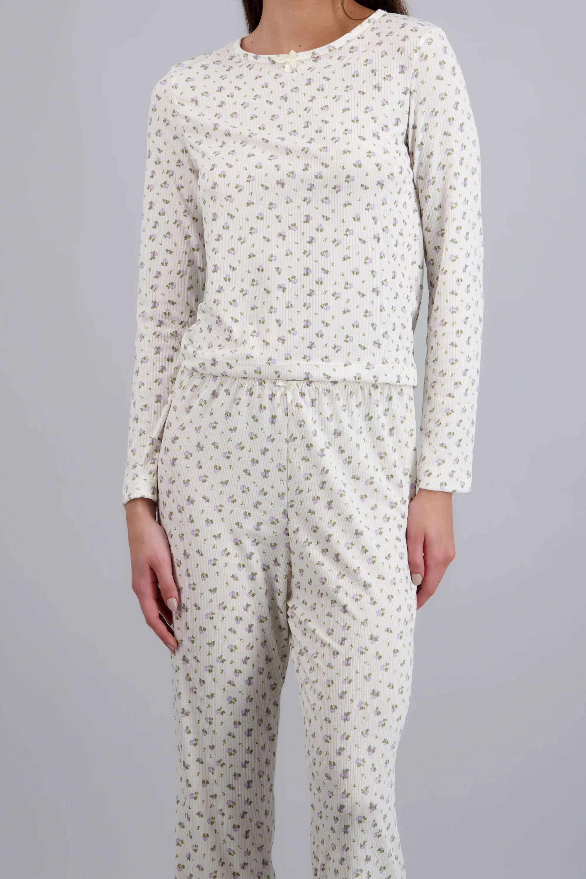 Pijama rib con estampado flores - Image 5