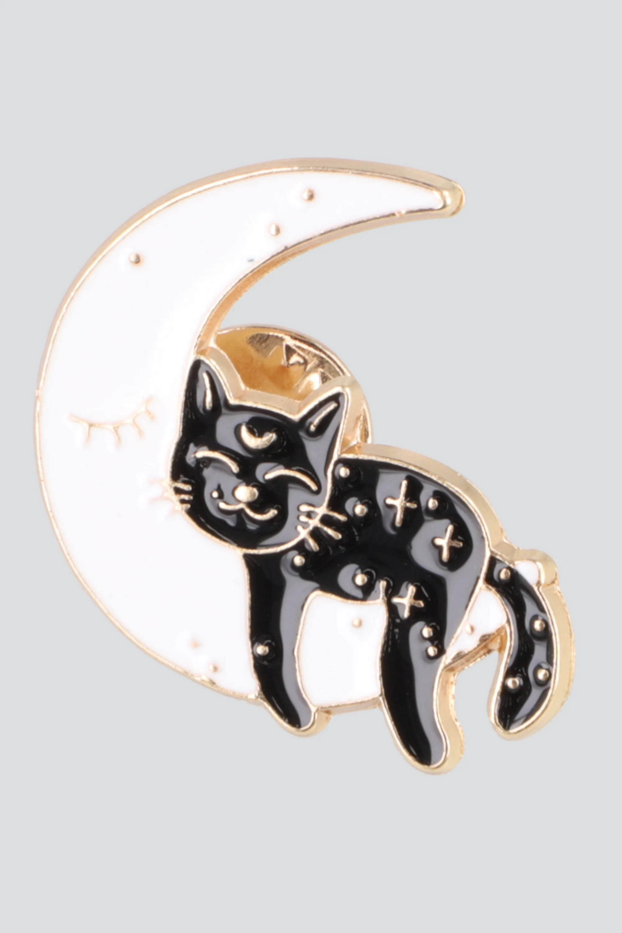 Pin gato sobre luna