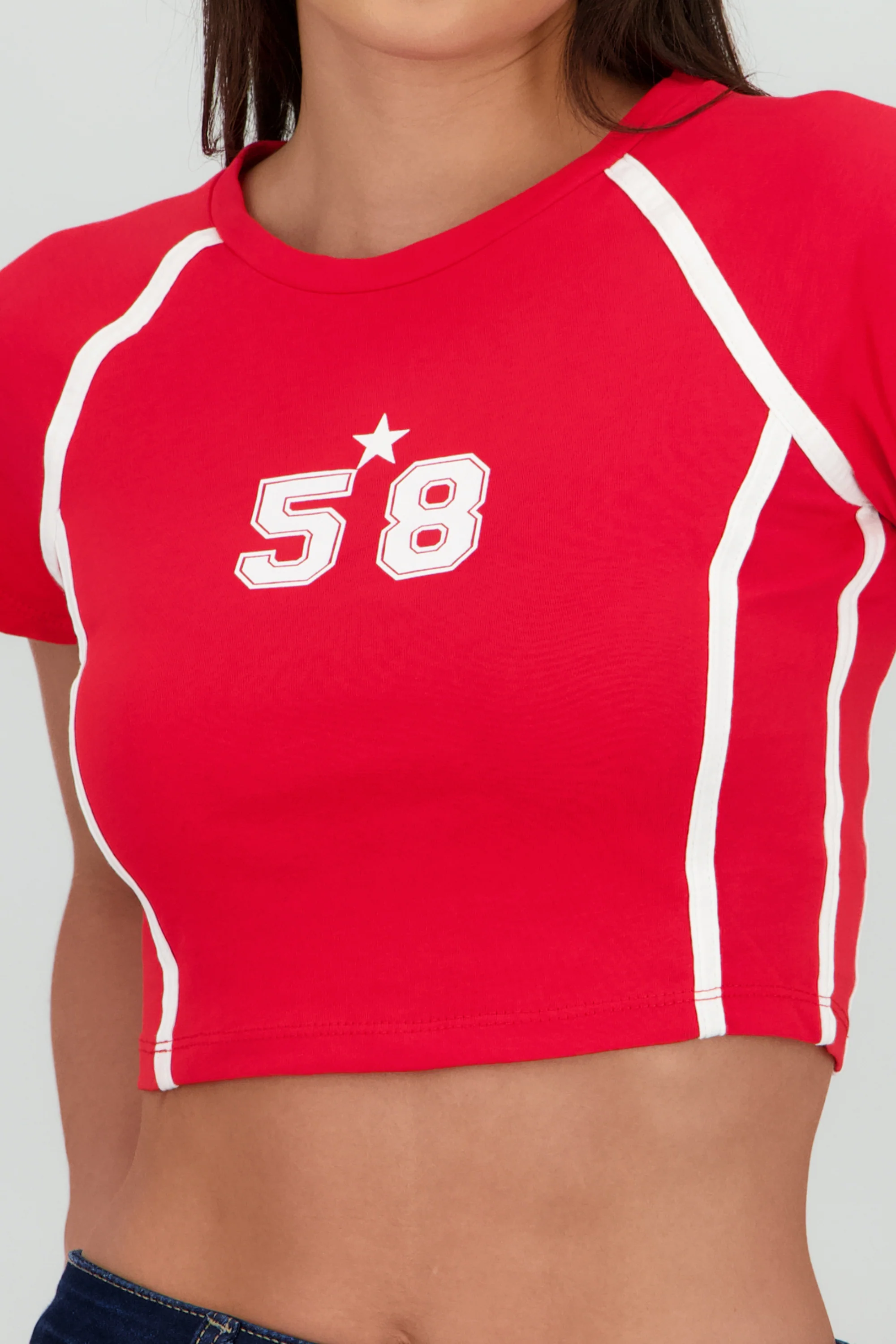 Playera contraste estampado - Image 4