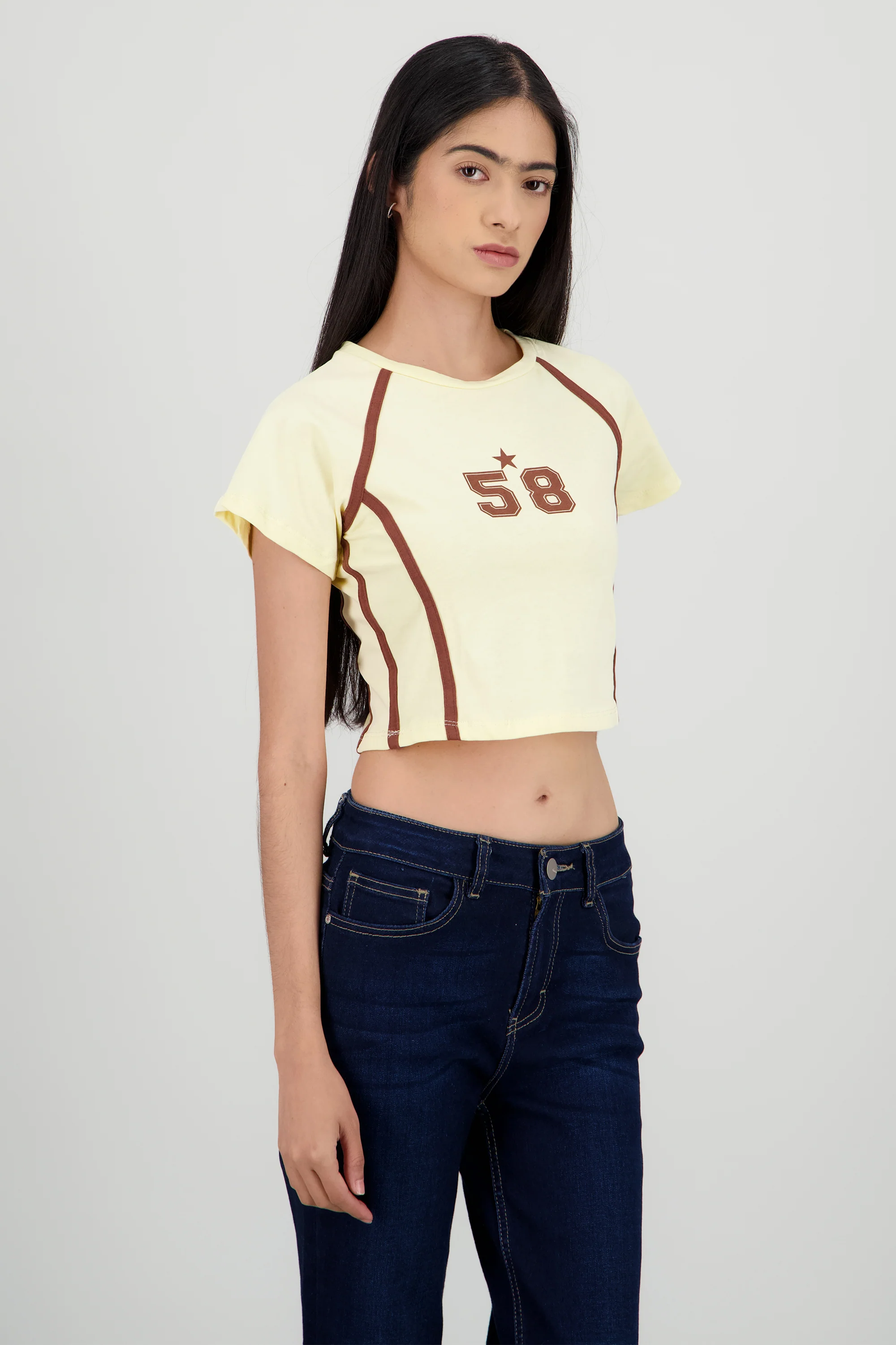 Playera contraste estampado - Image 3