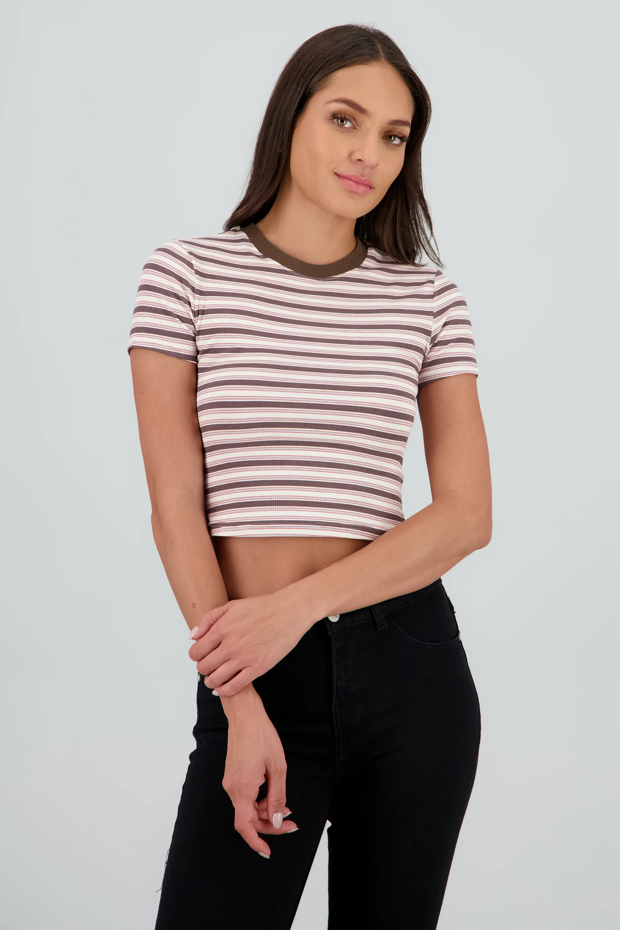 Playera crop rayas combo - Image 2
