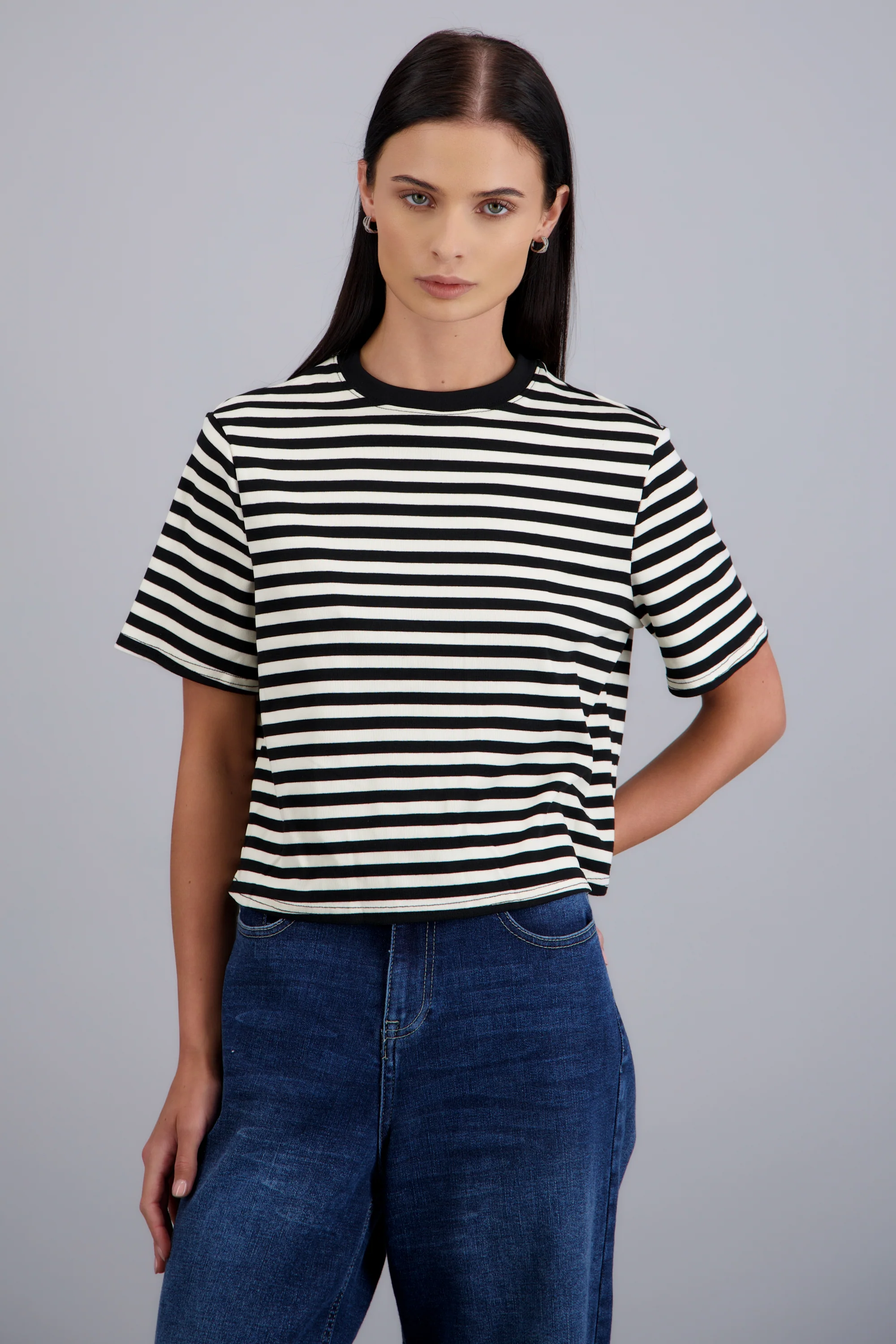 Playera de rayas boxy - Image 2