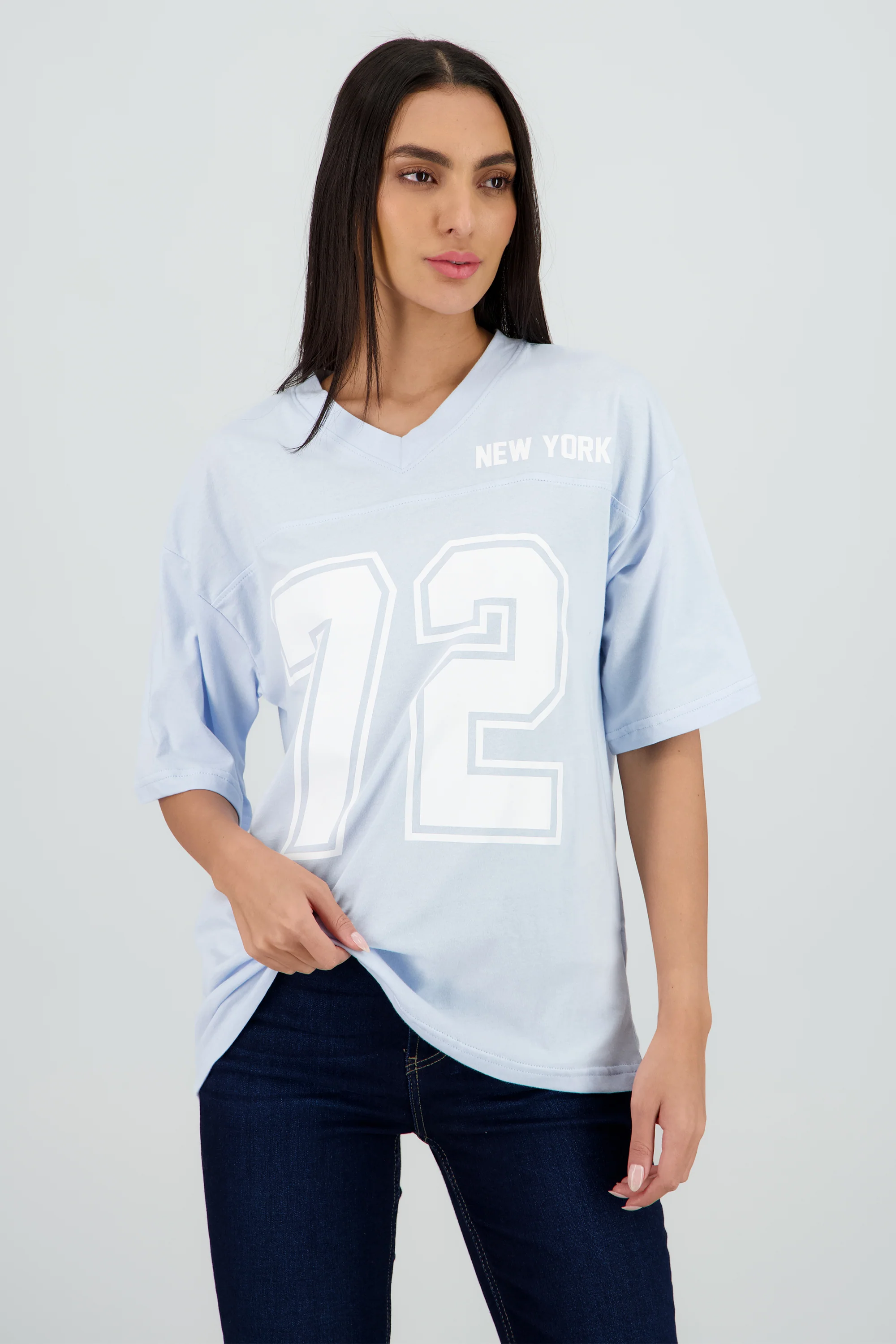 Playera estampado numeros nueva york