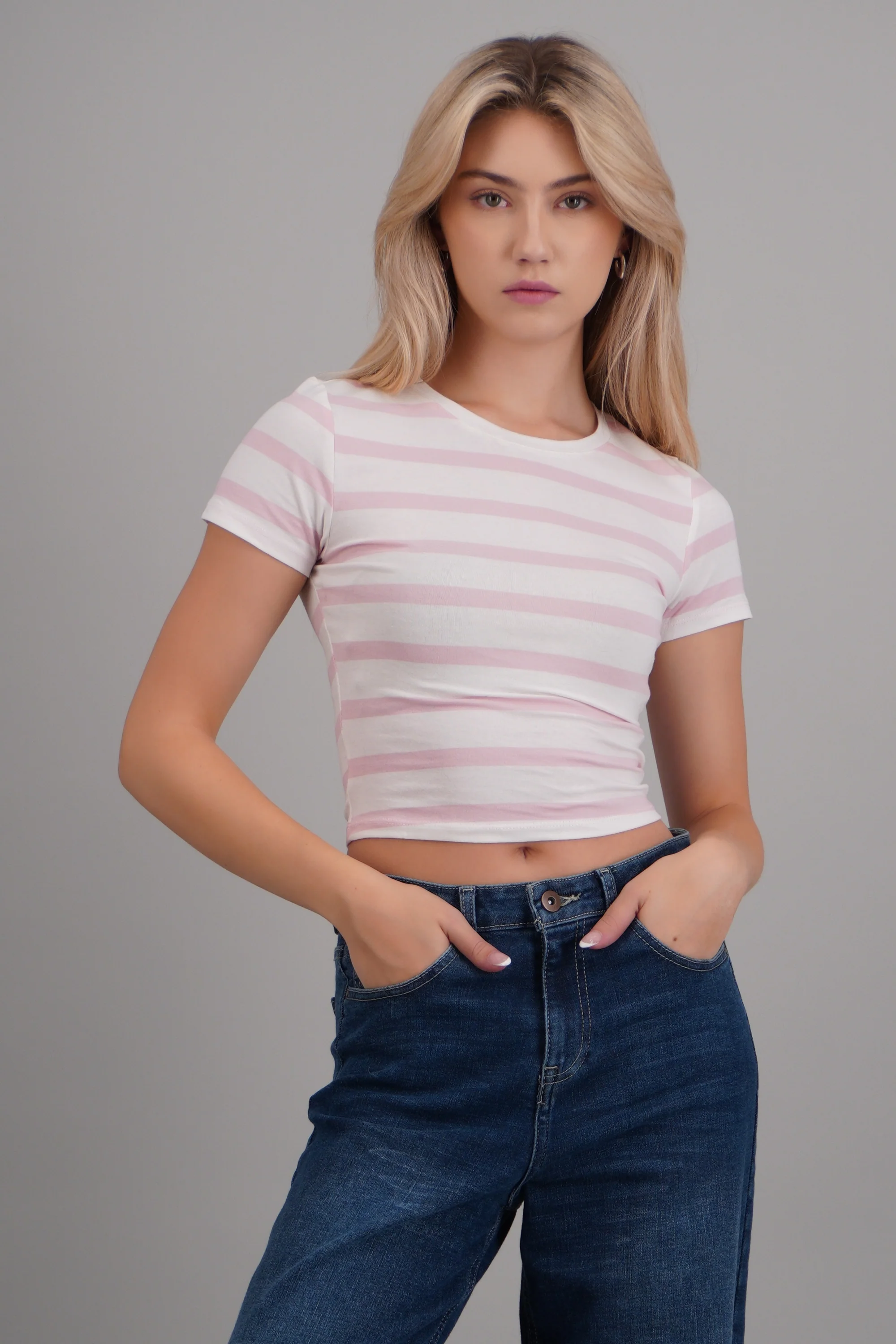 Playera ligera estampado rayas