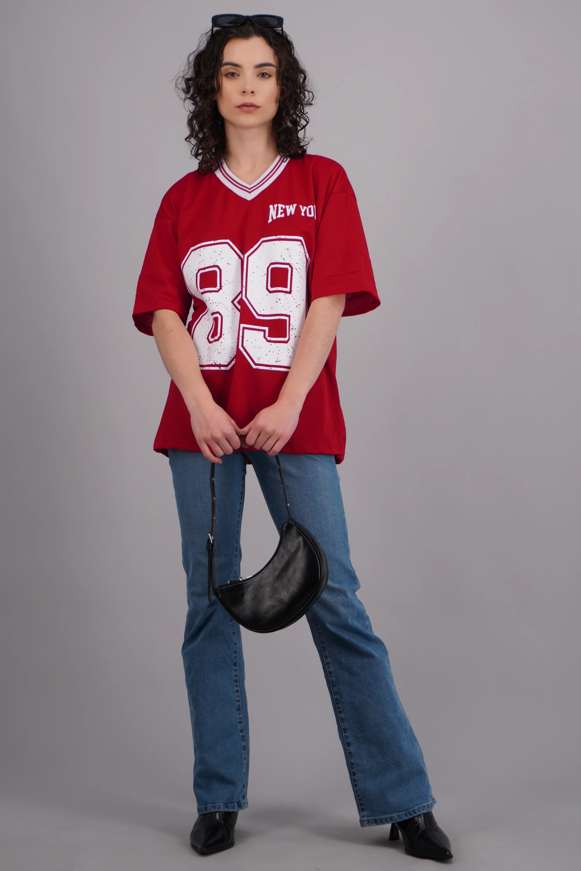 Playera oversized estampado numero