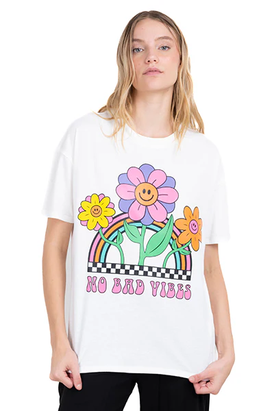 Playera Oversize Margaritas Felices