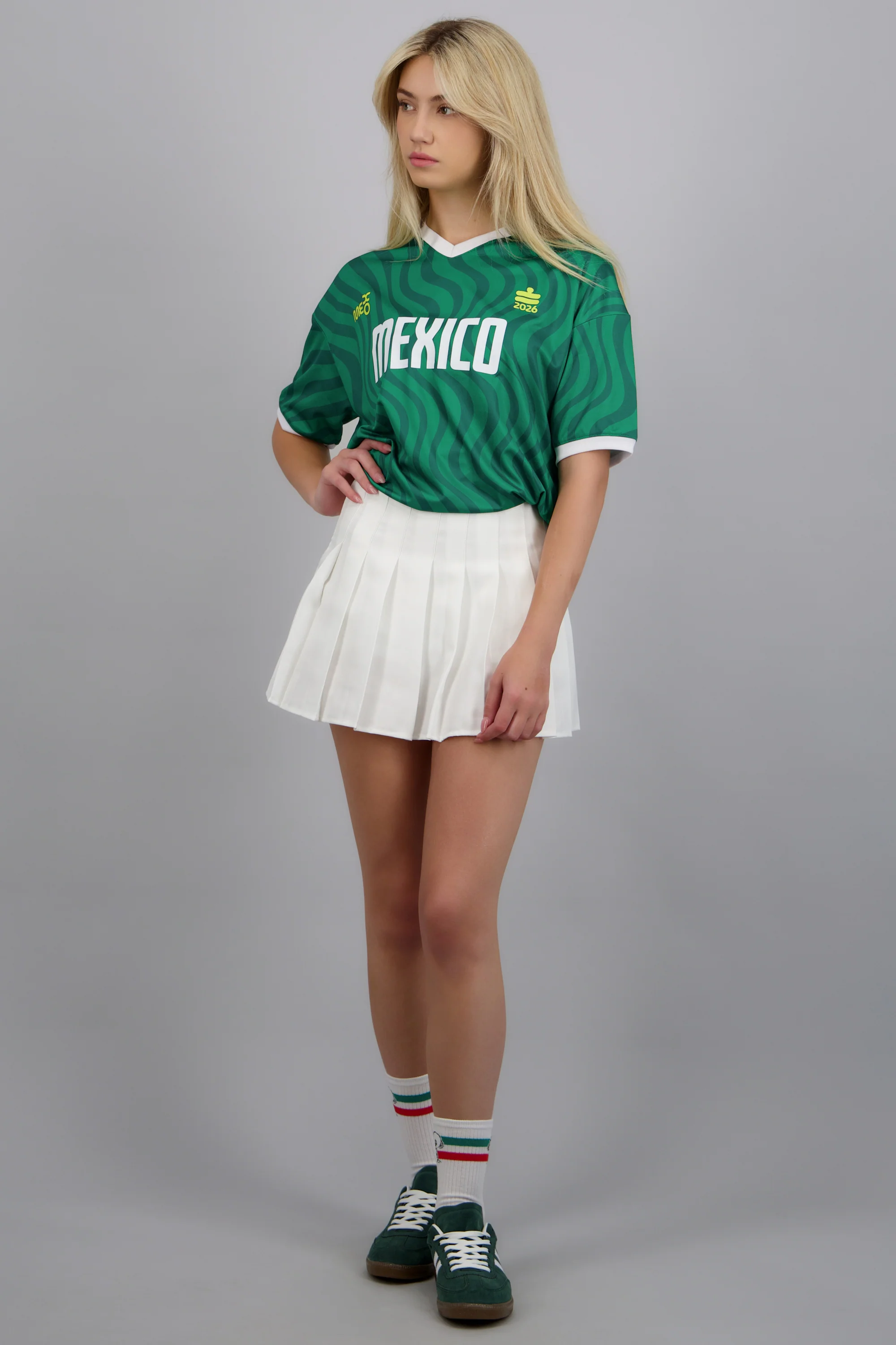 Playera oversized México gráfico ondas - Image 4