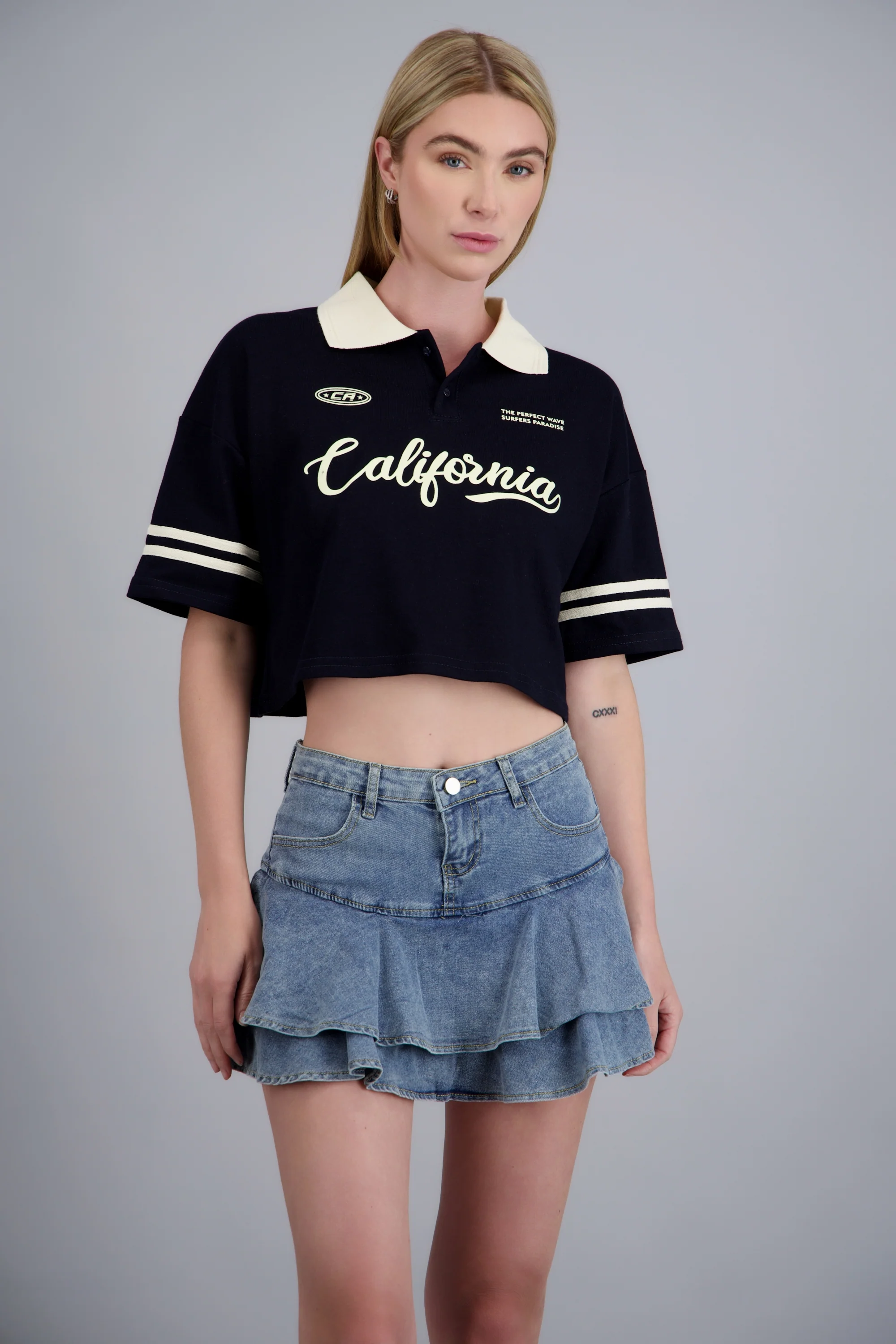 Polo boxy contraste California - Image 3