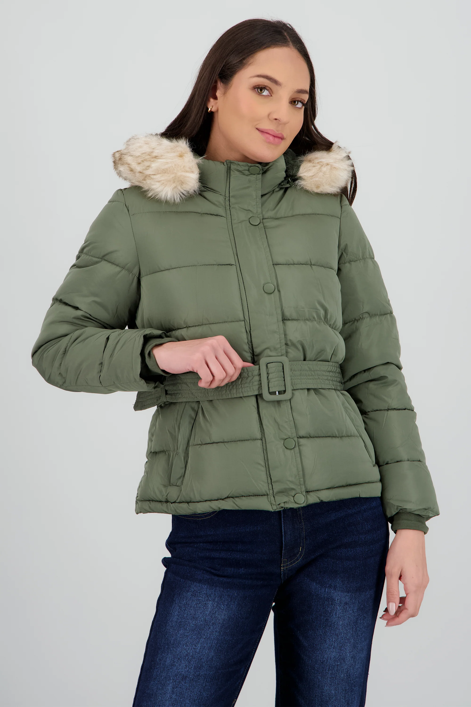 Puffer con cinturon - Image 2