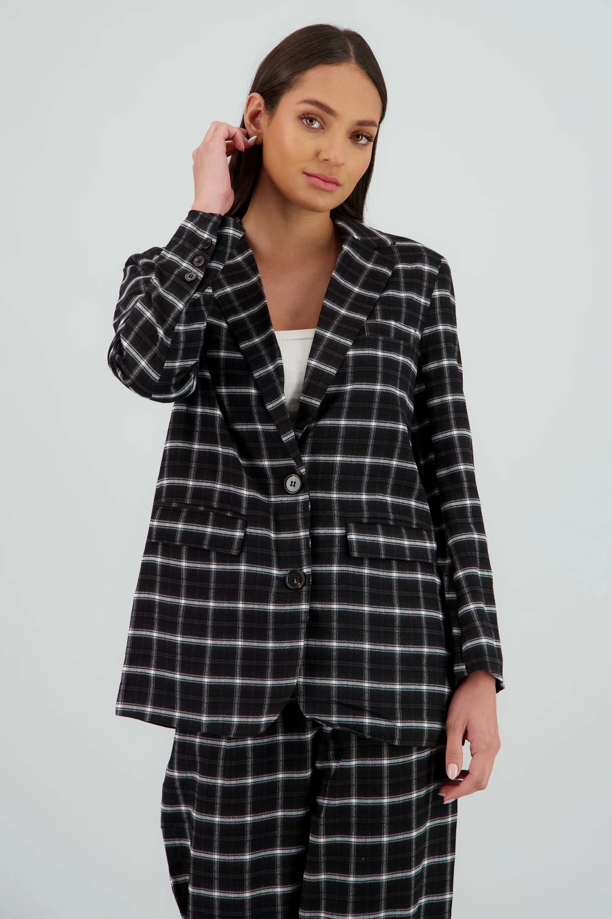 Saco oversized cuadros - Image 2