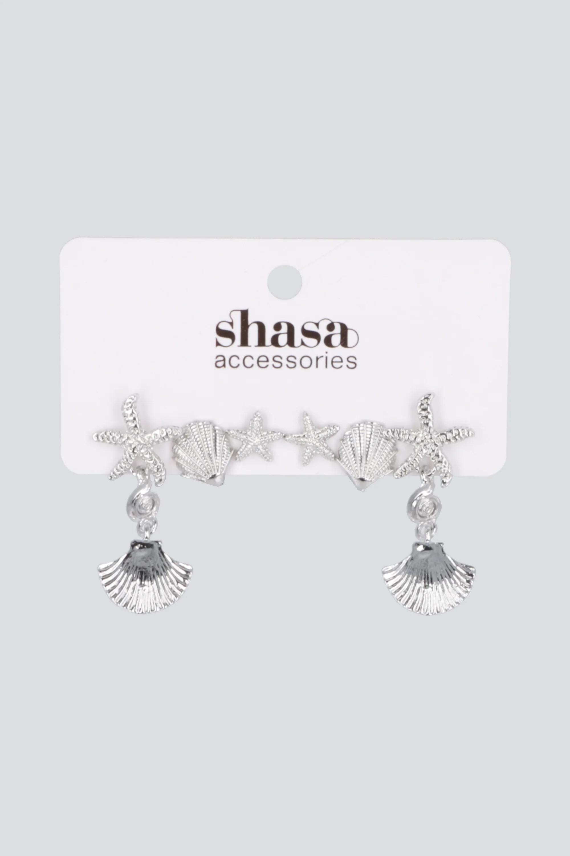 Set 3 pares aretes figuras mar
