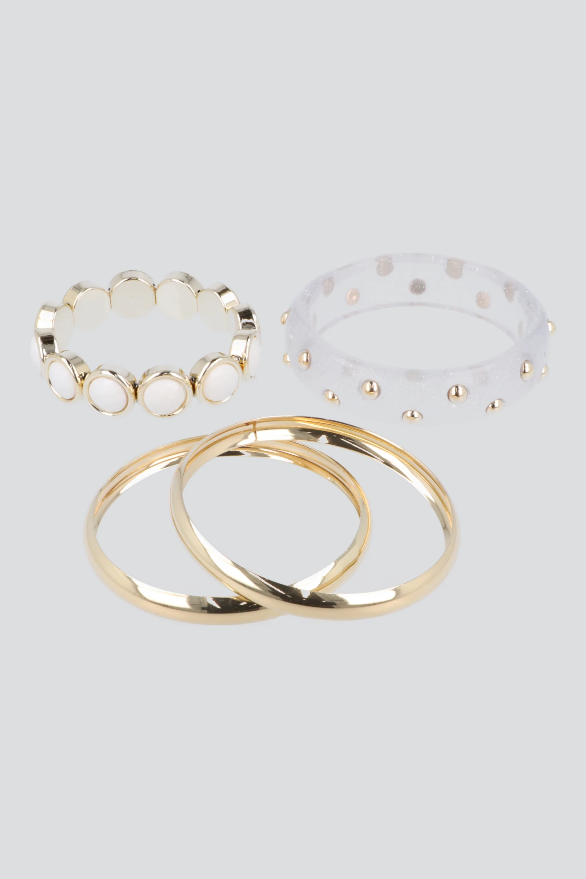 Set 4 cuffs metal mix