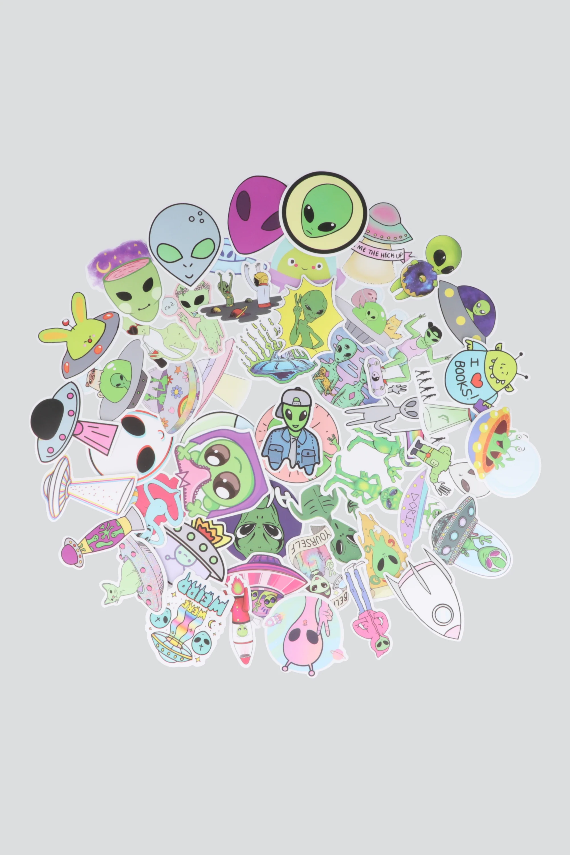 Set 50 stickers alien