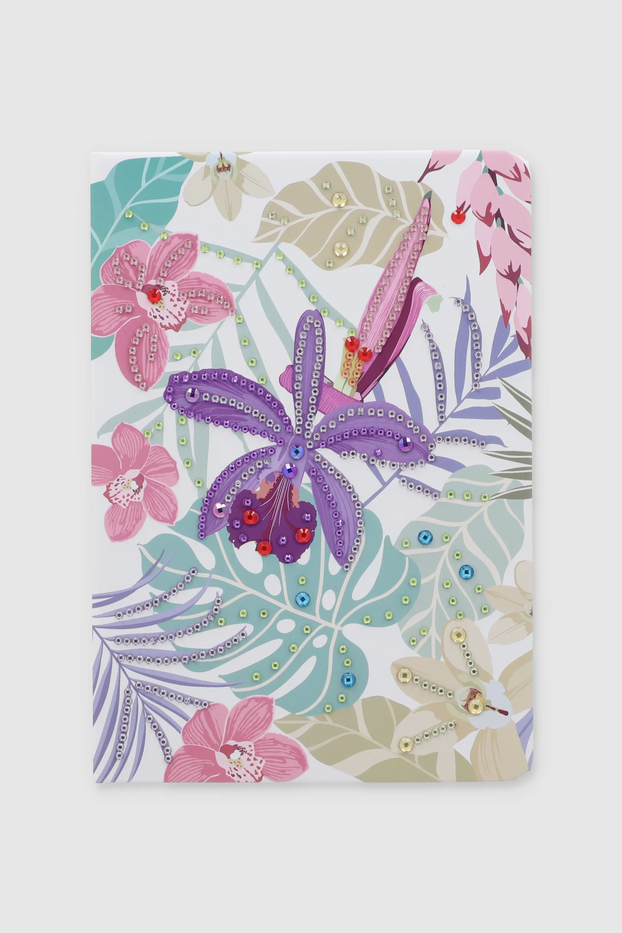 Set DIY libreta pixel flores tropicales