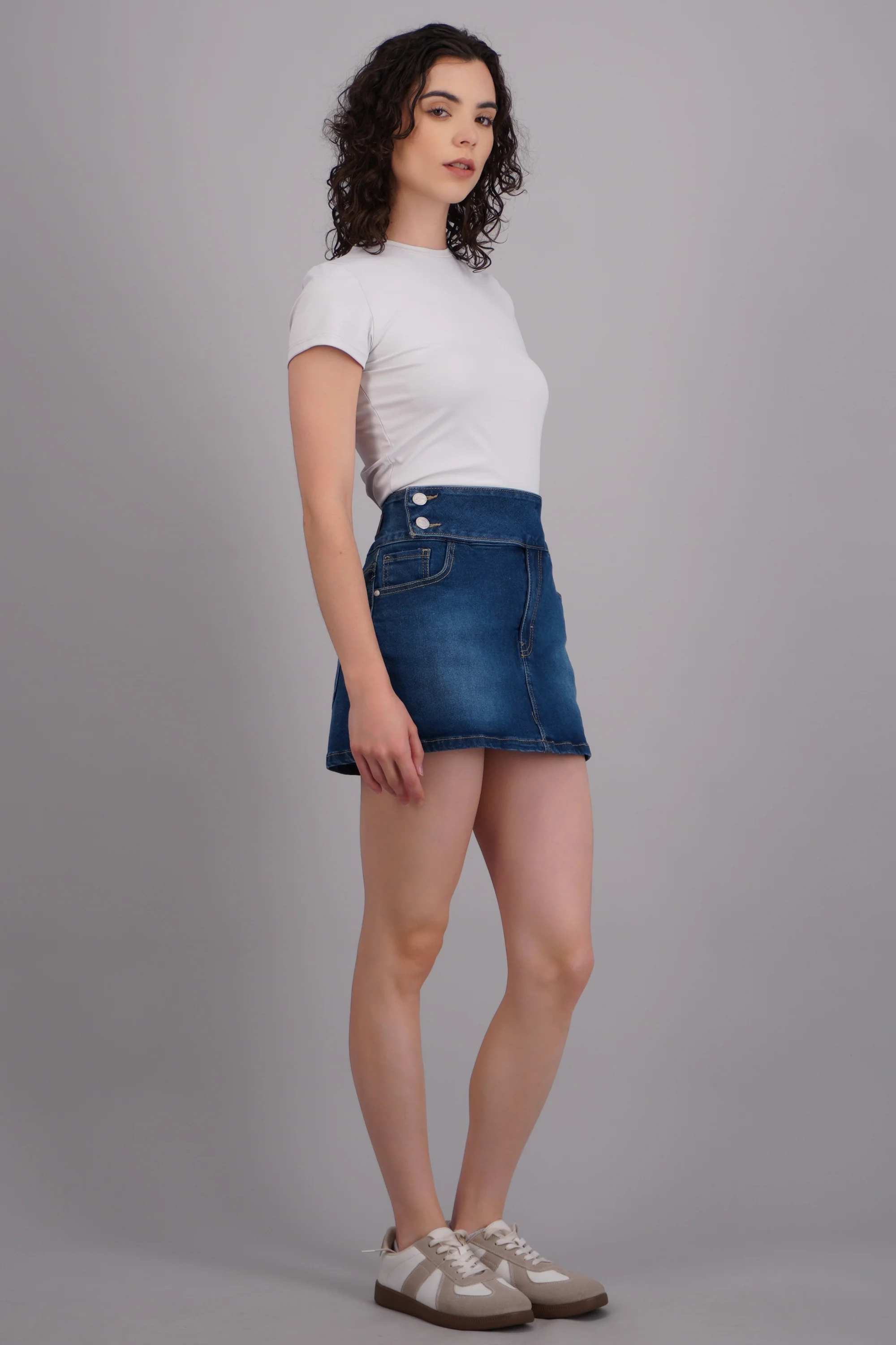 Skort denim pretina ancha - Image 2