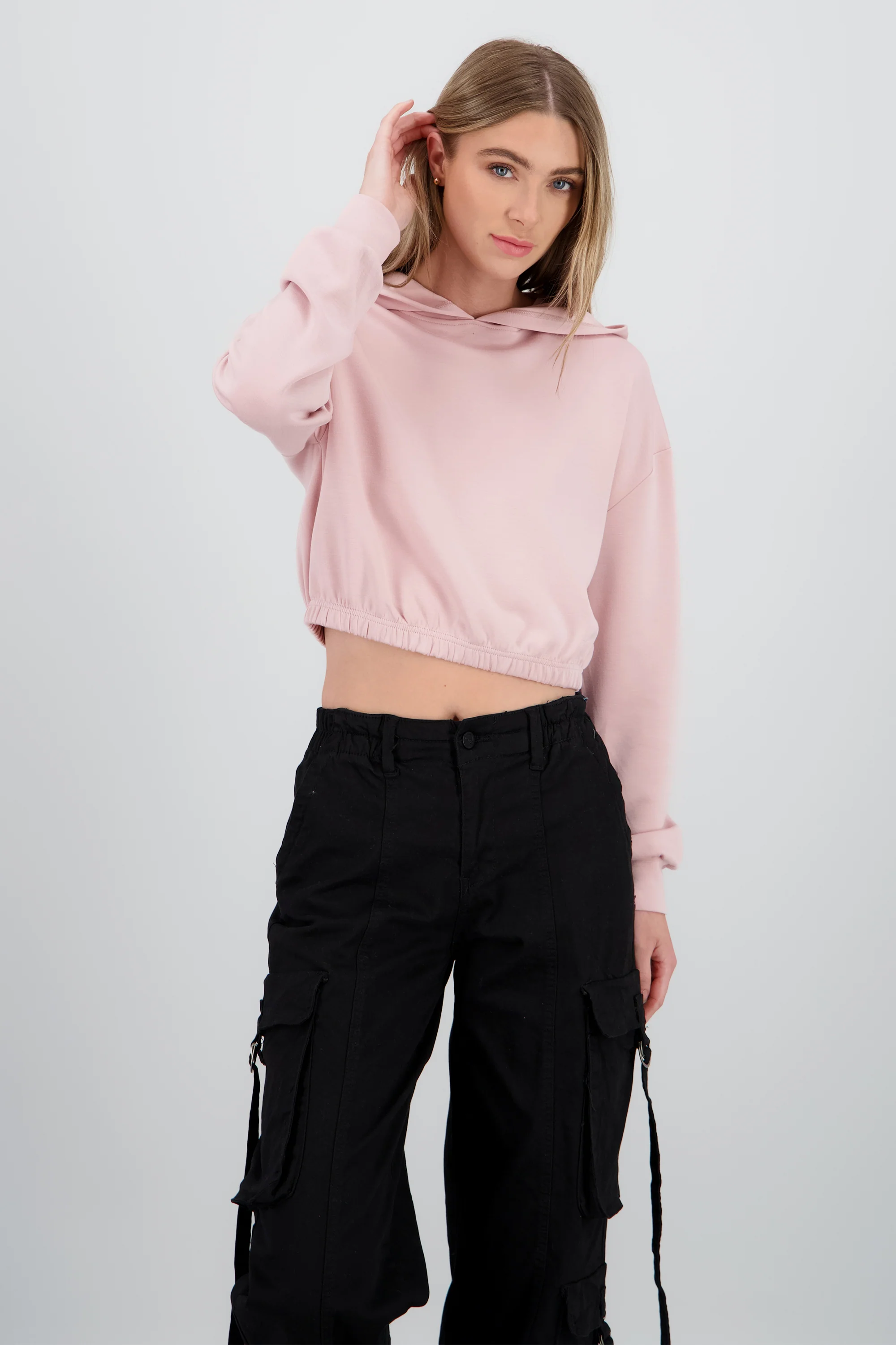 Sudadera corta lisa suave - Image 2
