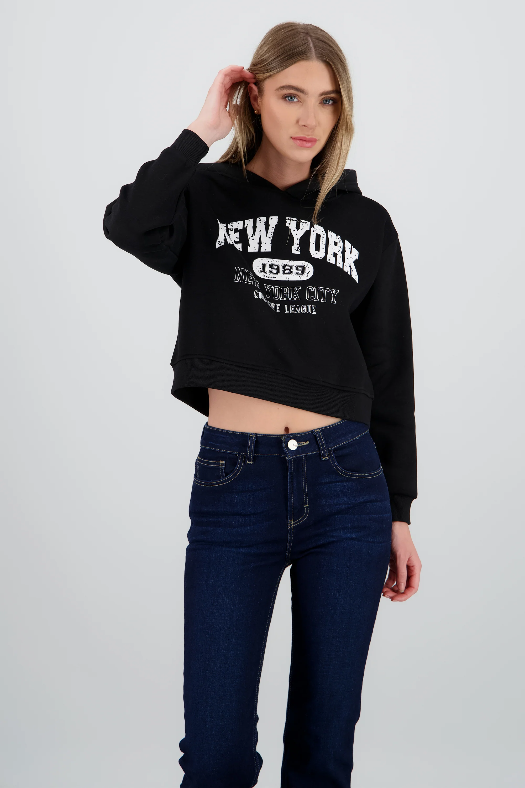 Sudadera corta new york