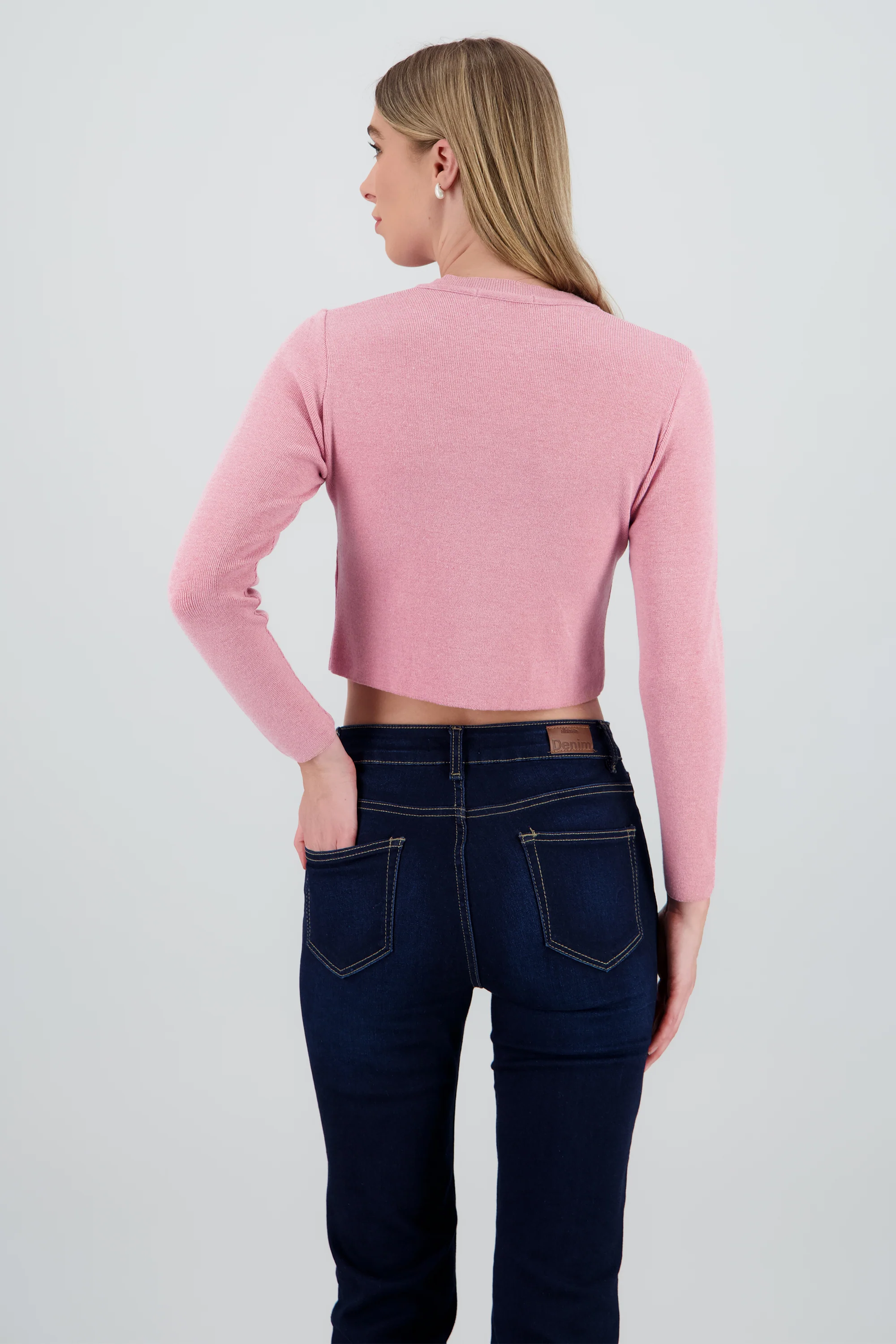 Sueter crop liso manga larga - Image 4