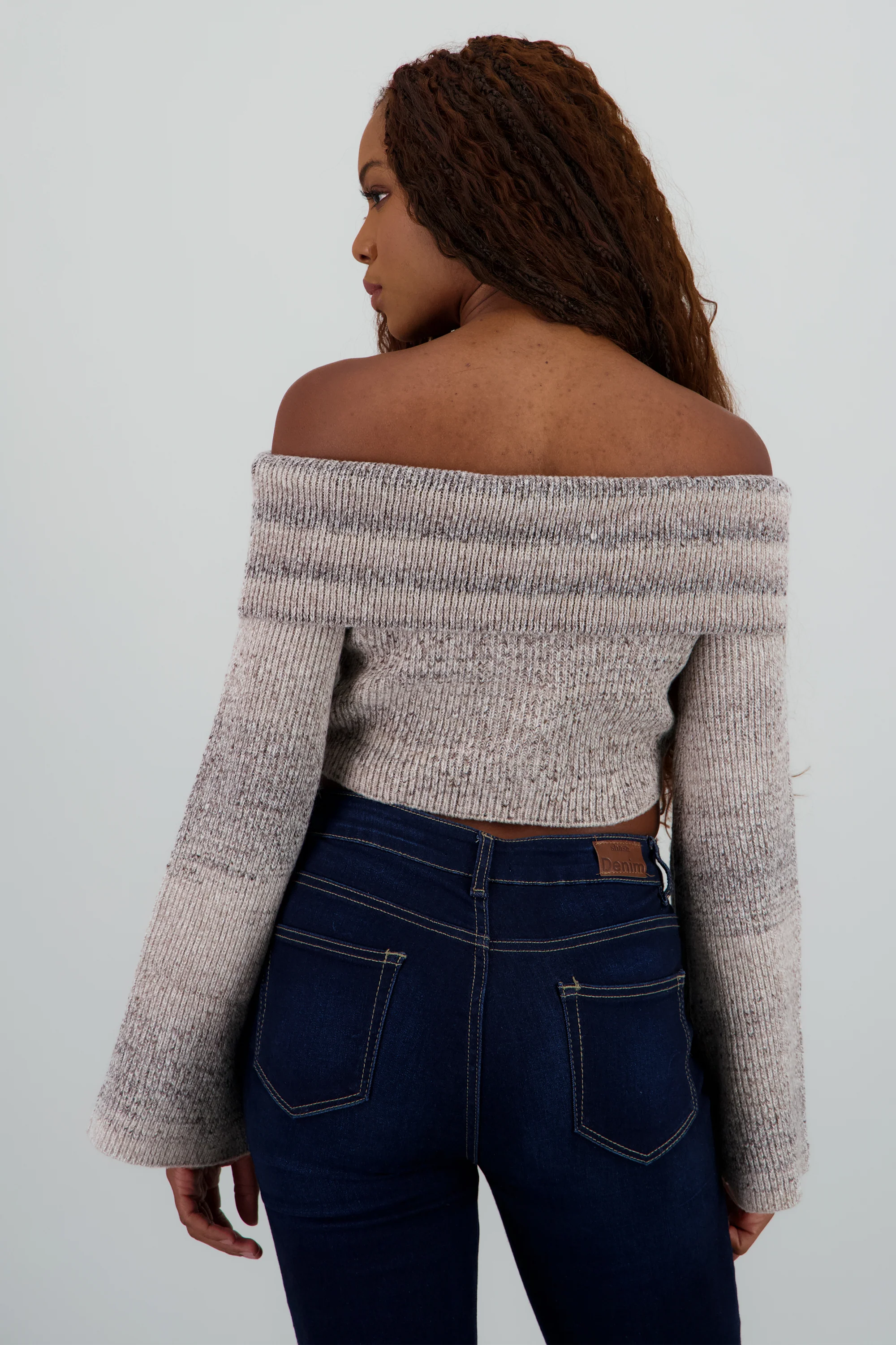 Sueter off shoulder jaspe - Image 4