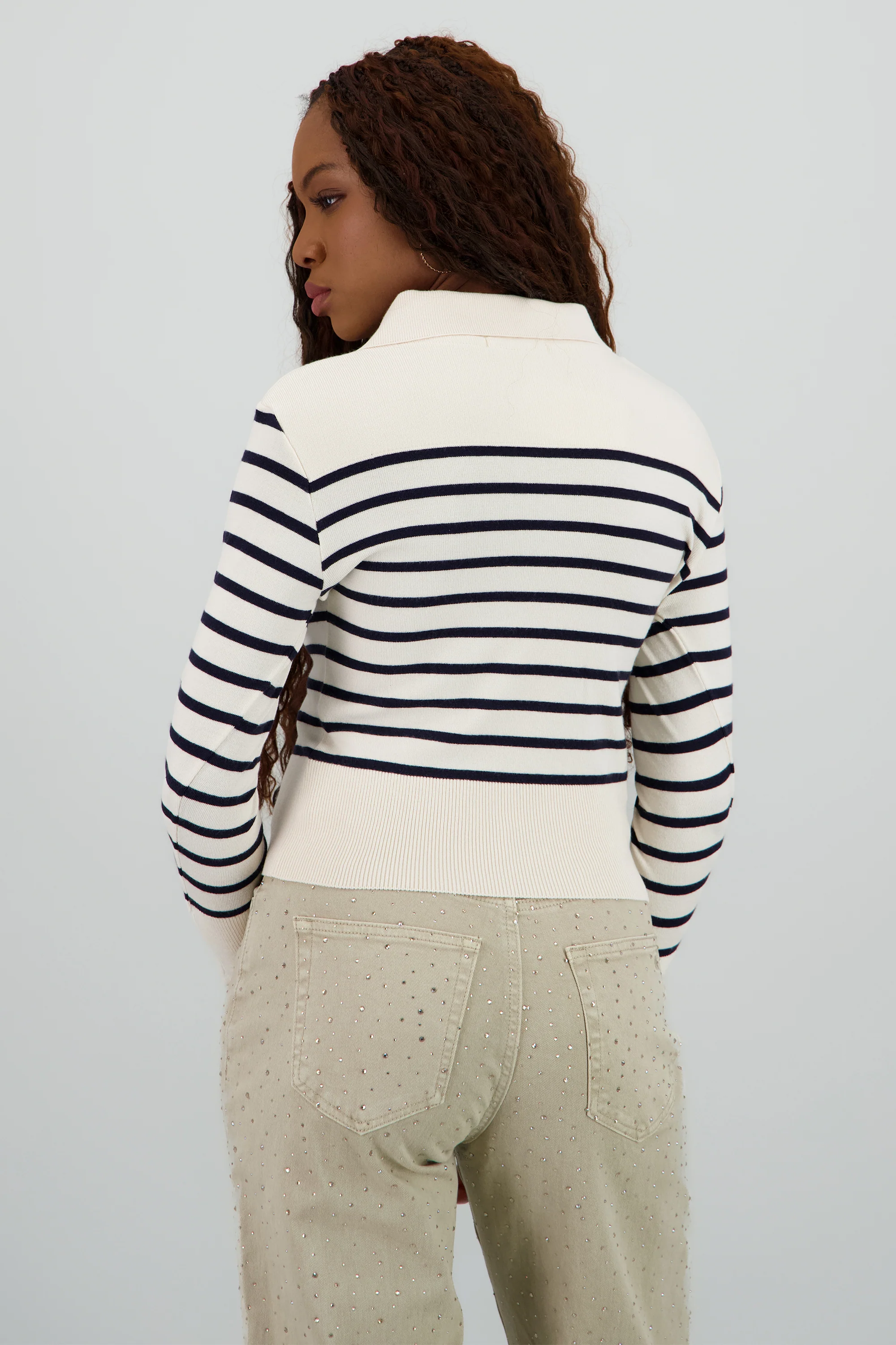 Sueter rayas cuello polo - Image 4