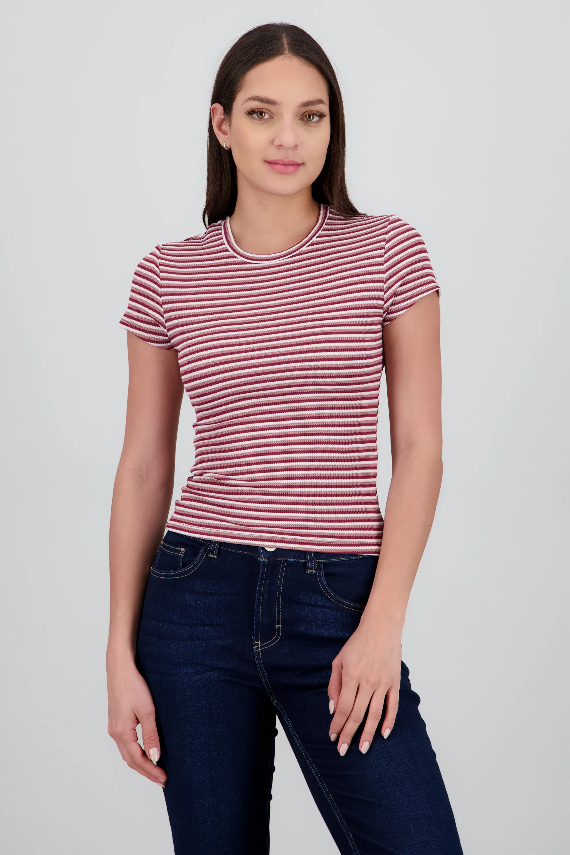 T-shirt crop manga corta