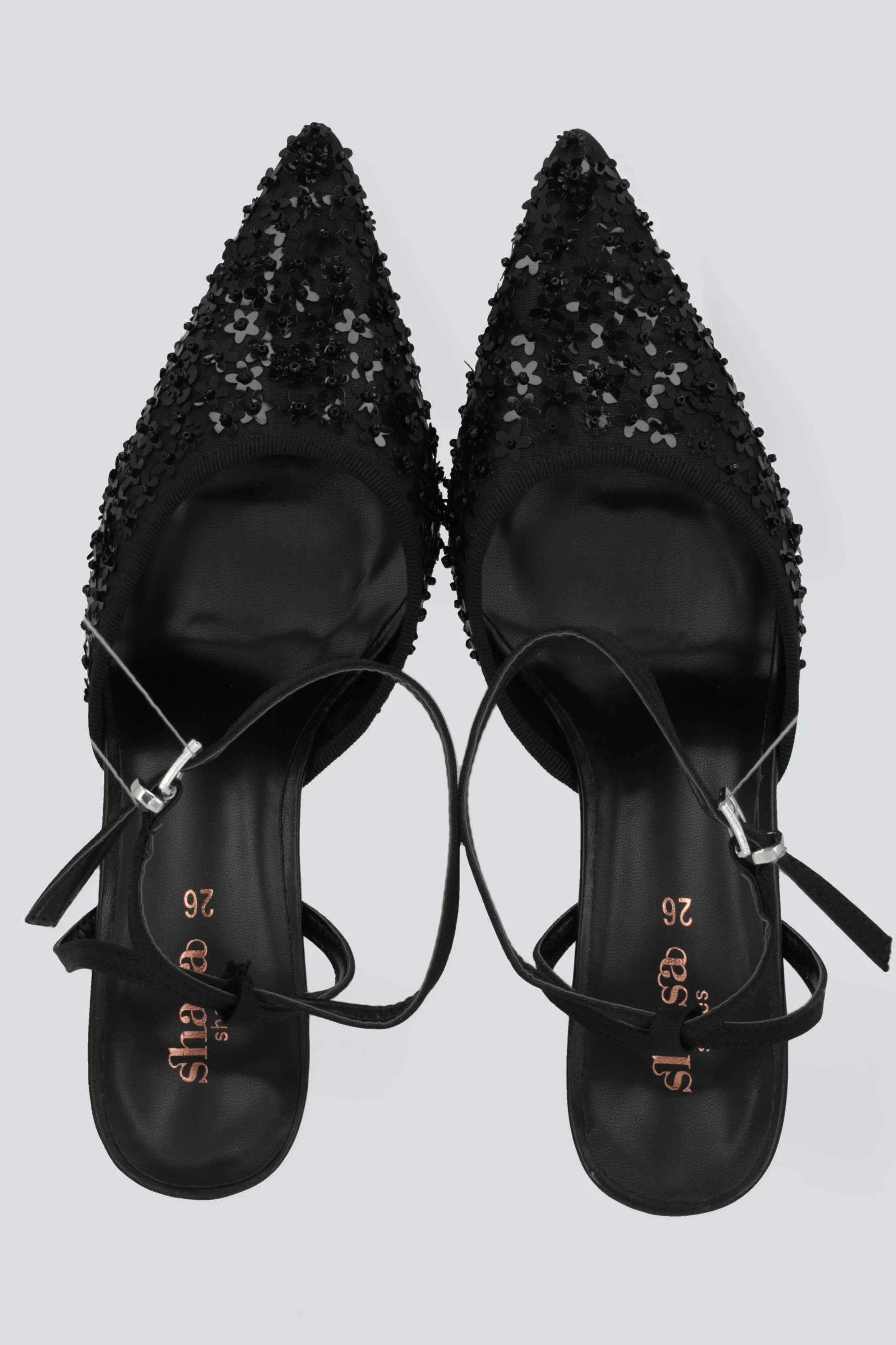 Tacon pointy lentejuelas flores - Image 3