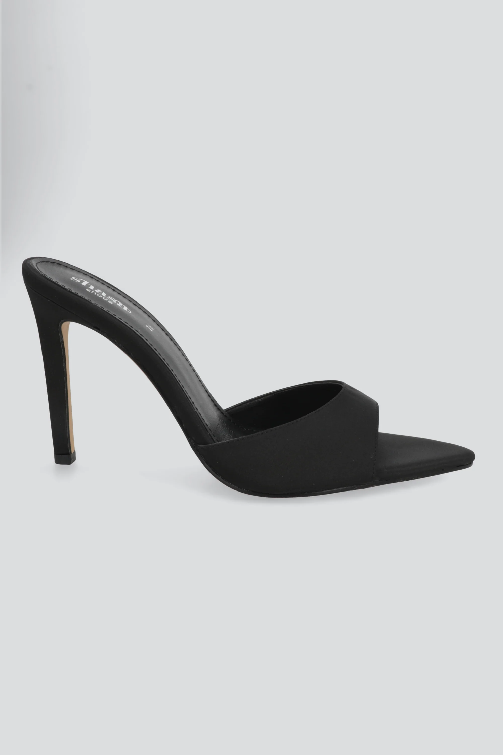 Tacon pointy pep toe satin