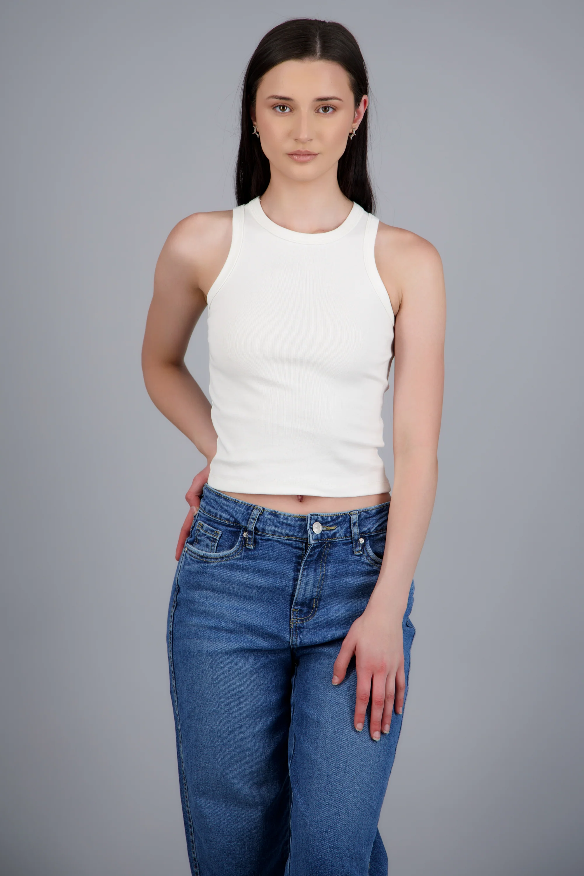 Tank top crop cuello redondo - Image 3