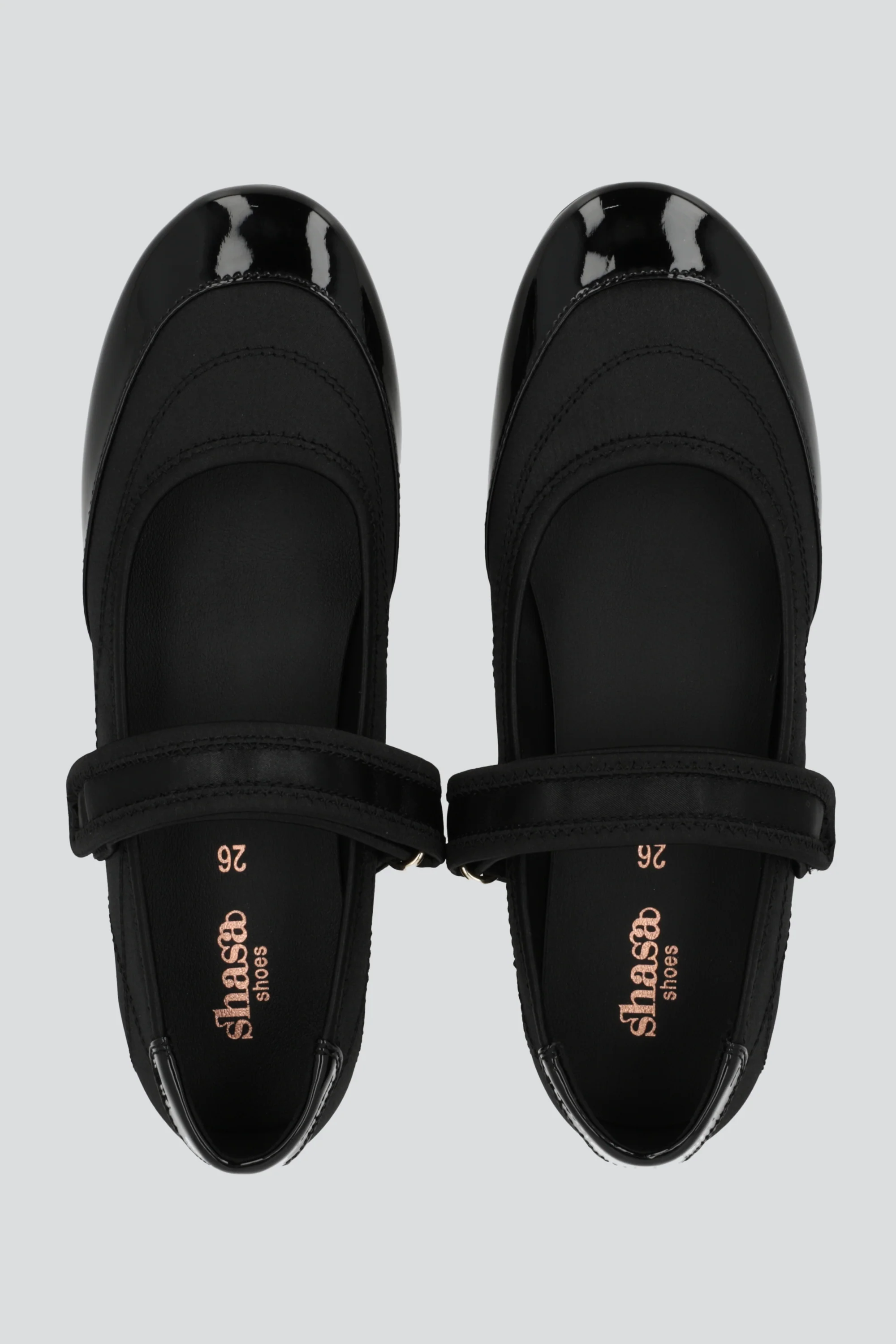 Tenis flat contraste satin y charol - Image 3