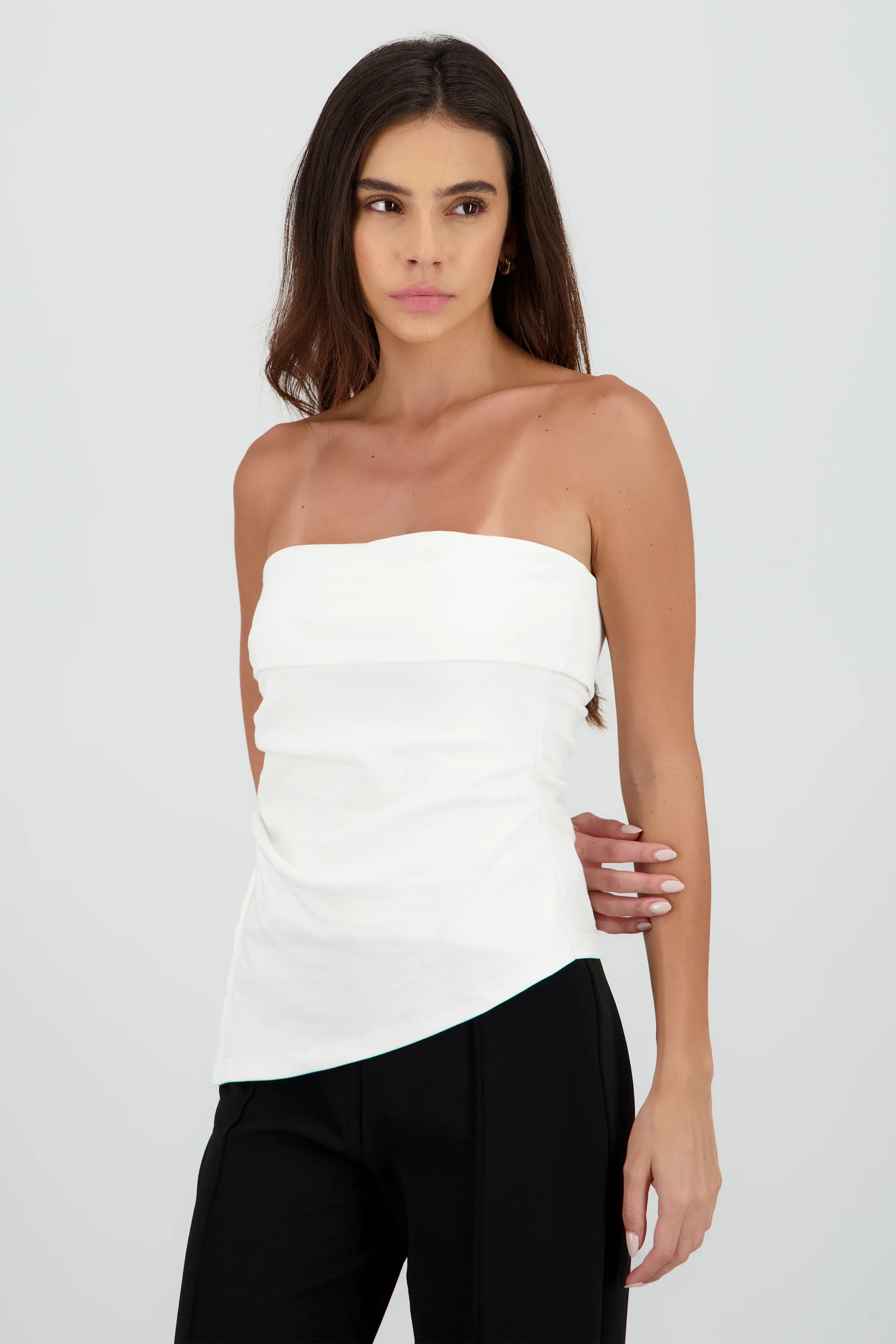 Top bandeau dobladillo detalle asimetrico - Image 2