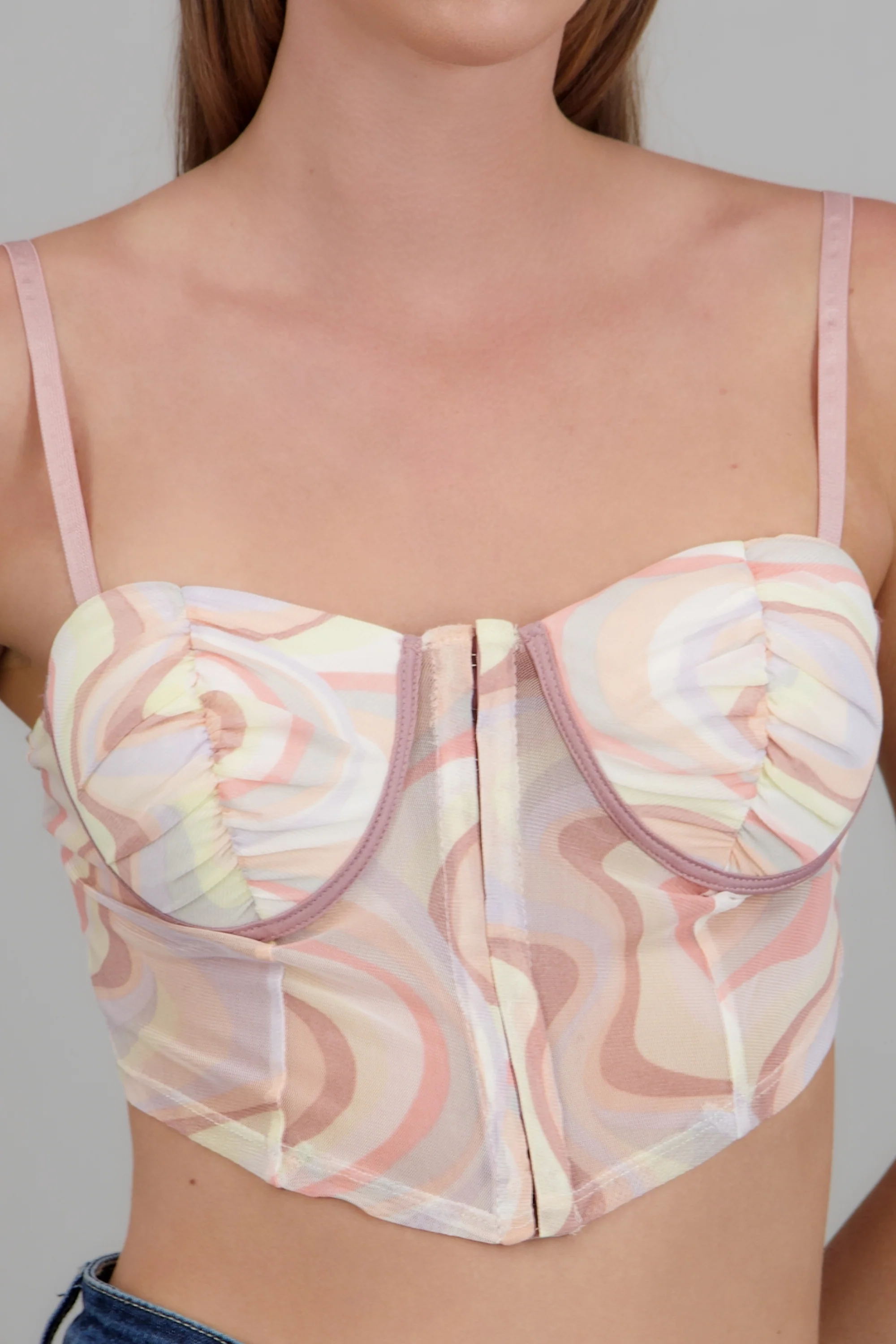 Top corset detalle estampado lineas - Image 5