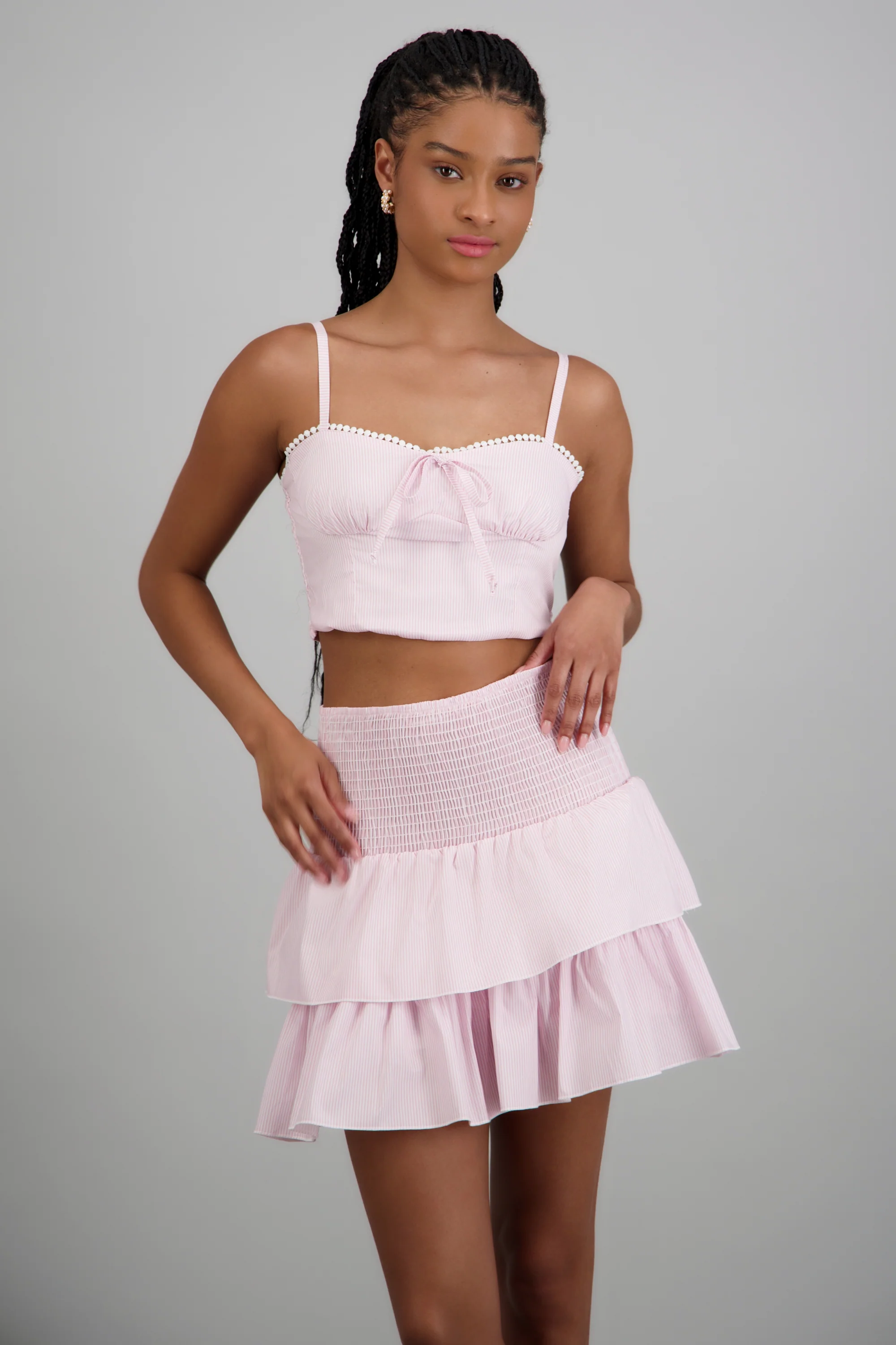 Top crop tirantes detalle copas