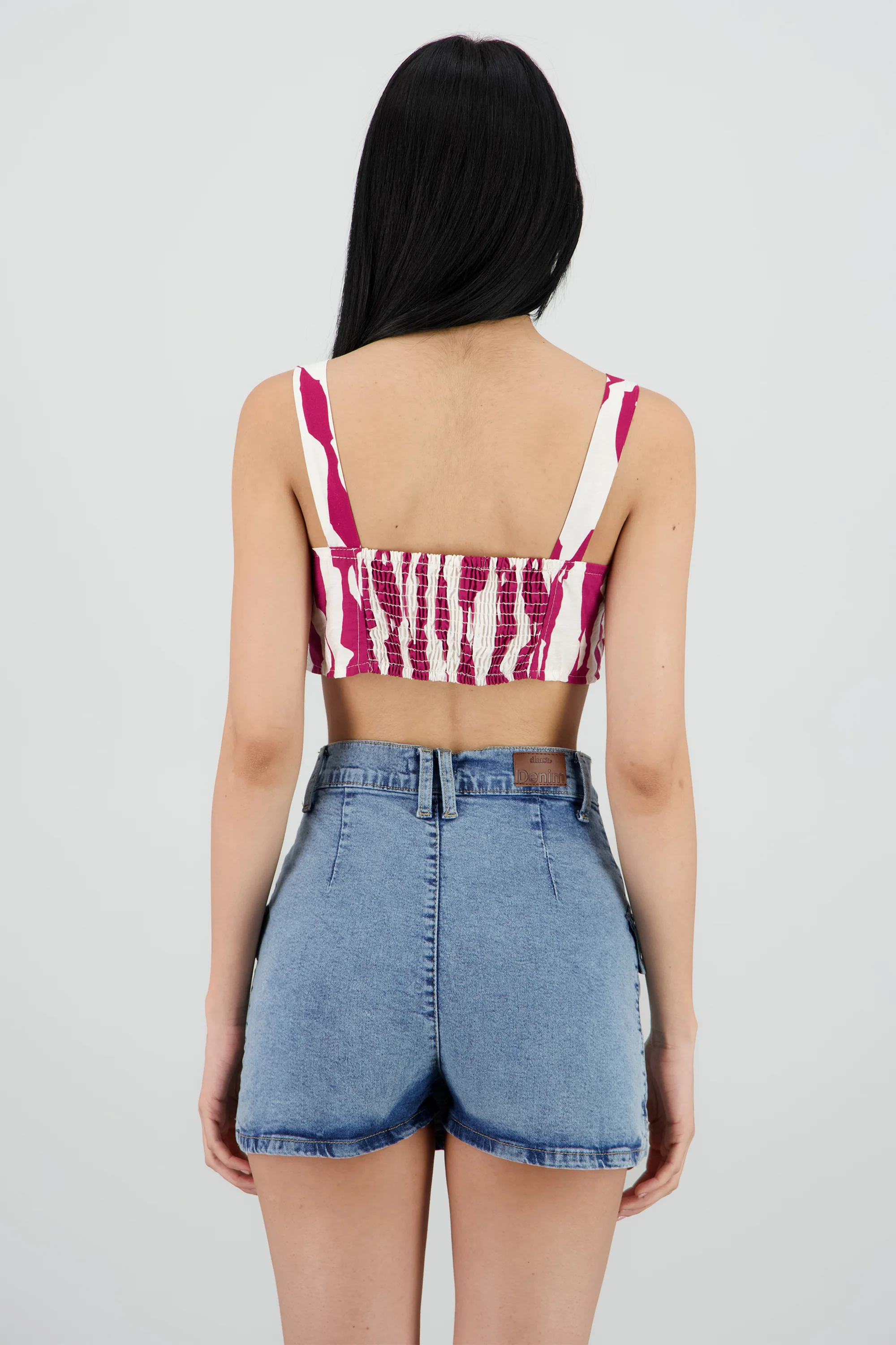 Top crop tirantes estampado grecas - Image 3