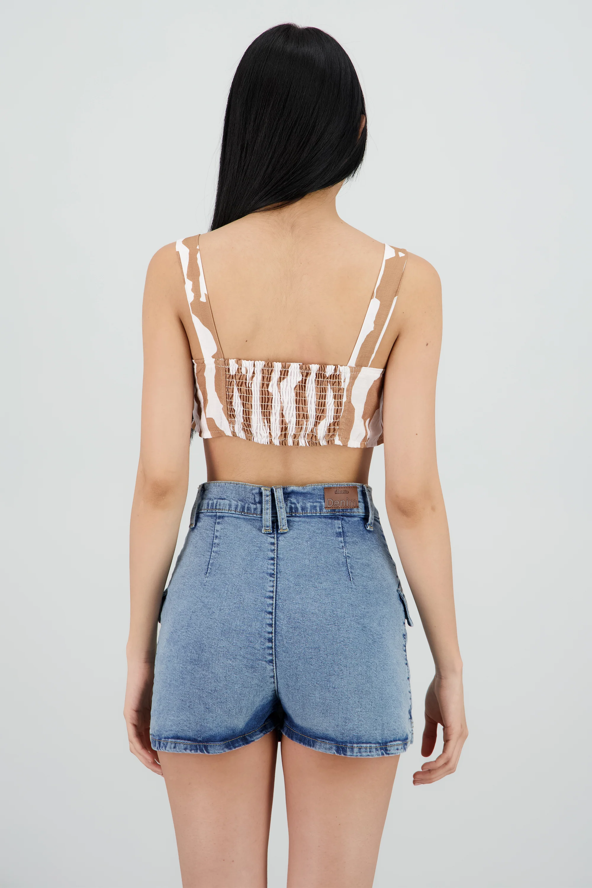 Top crop tirantes estampado grecas - Image 4