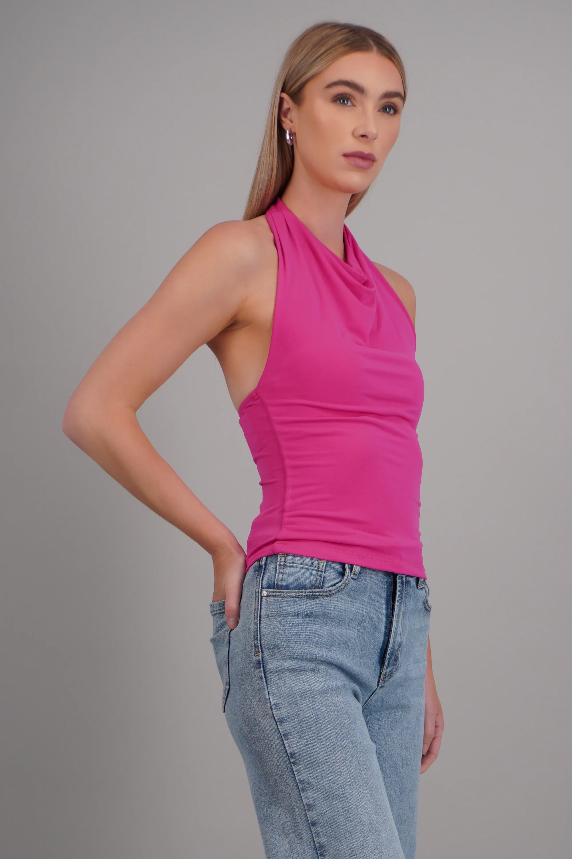 Top cuello cascada halter - Image 2