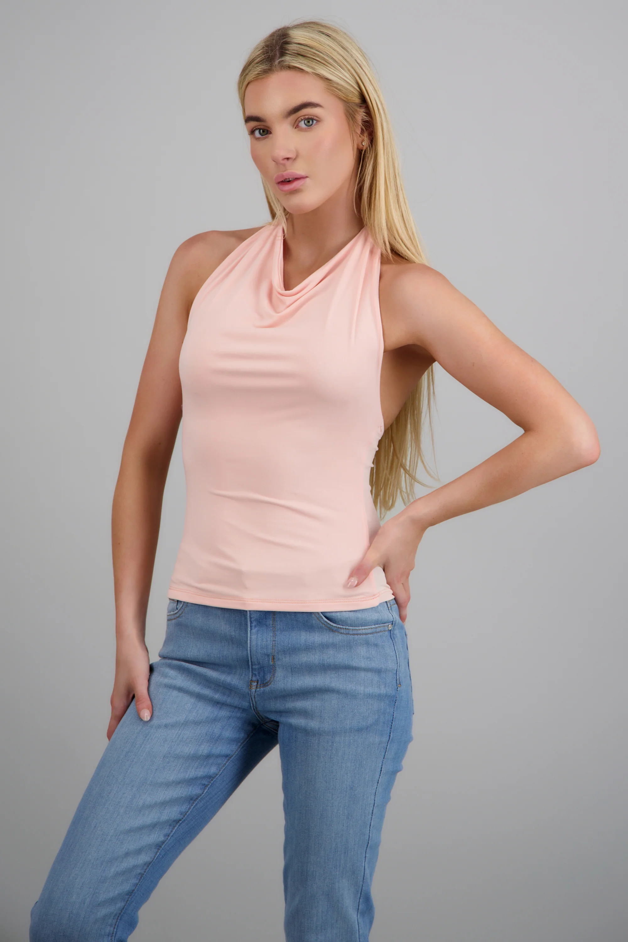 Top cuello cascada halter - Image 3