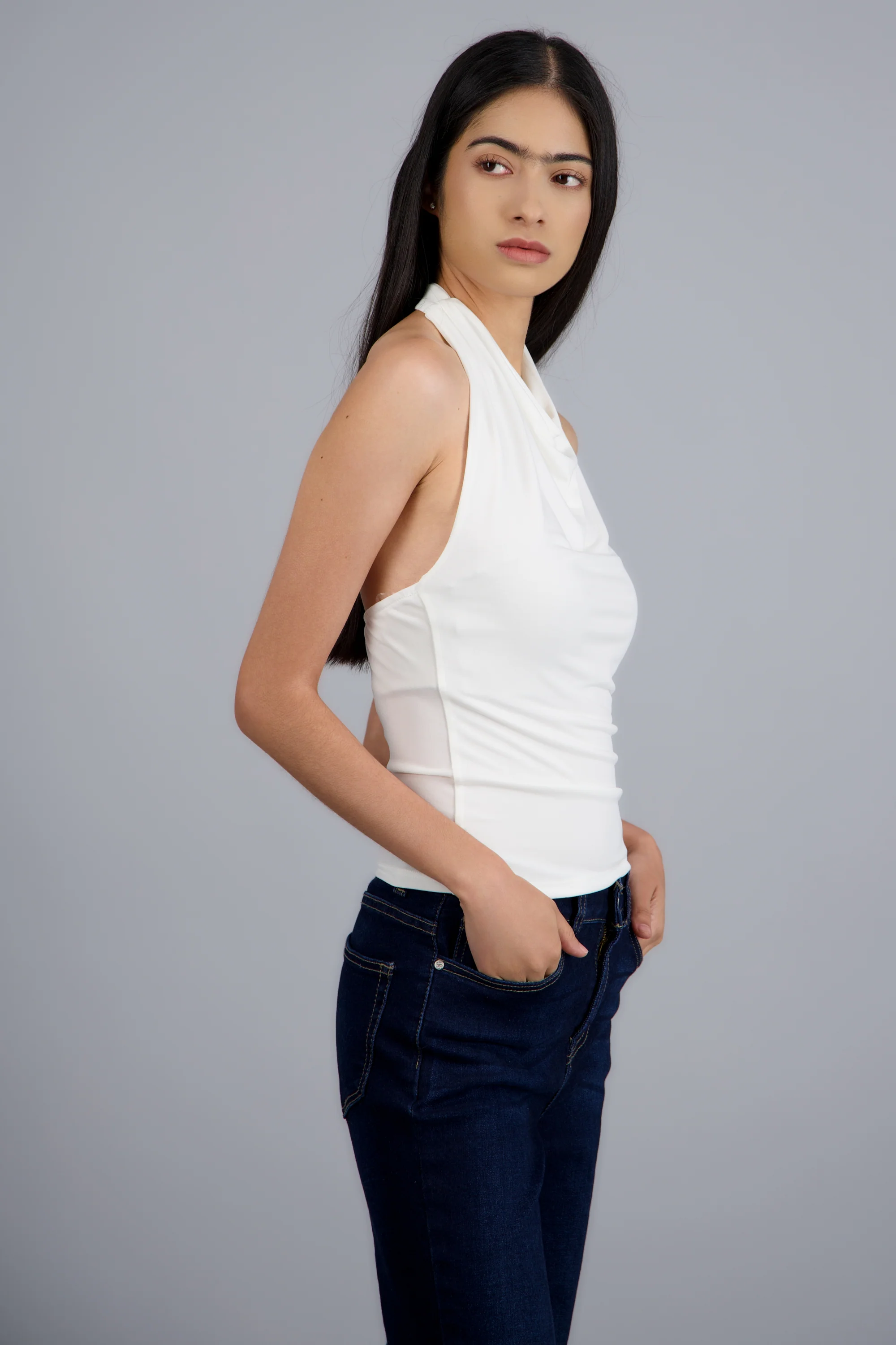 Top cuello cascada halter - Image 3