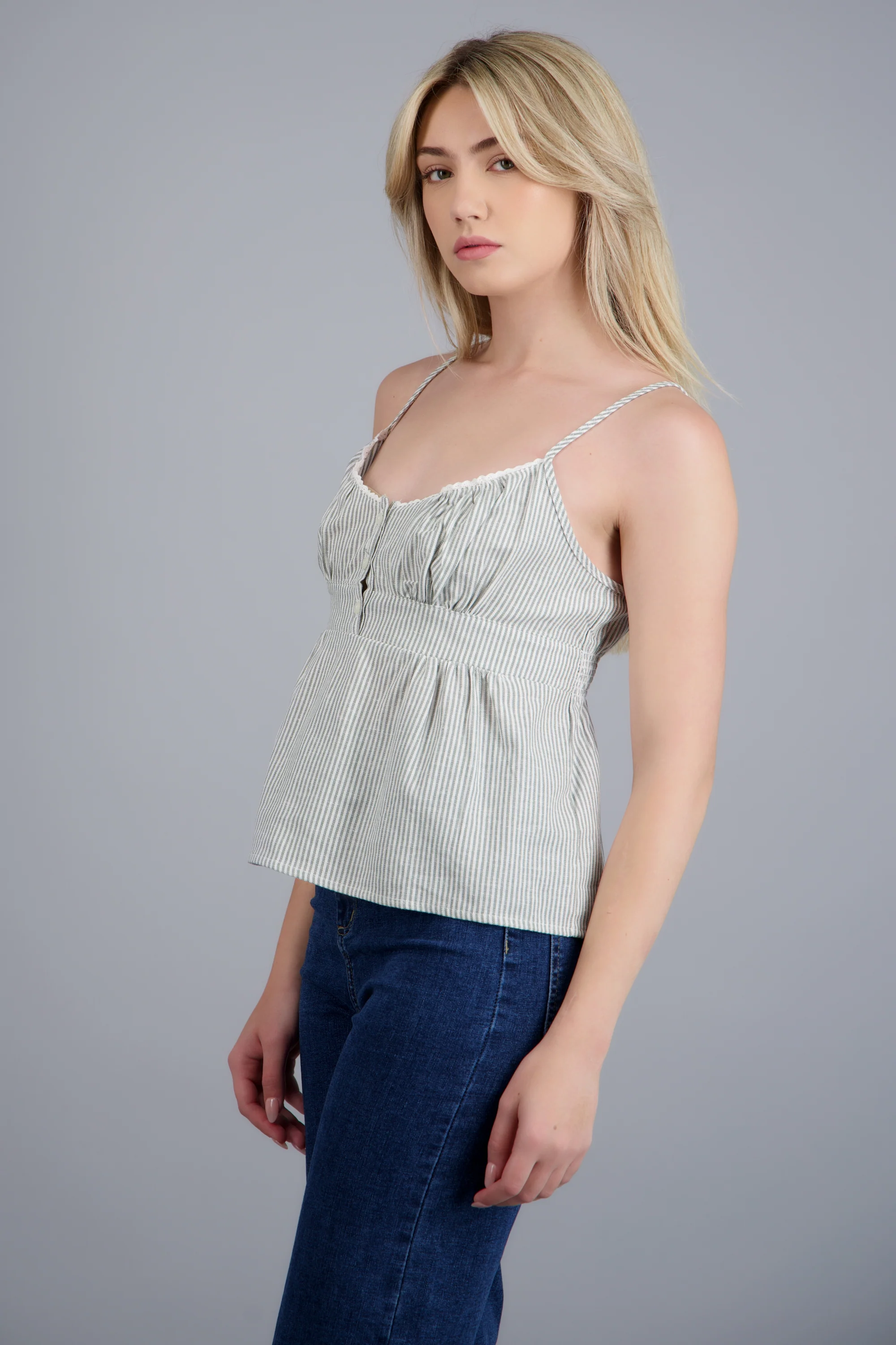 Top escote detalle rayas - Image 2