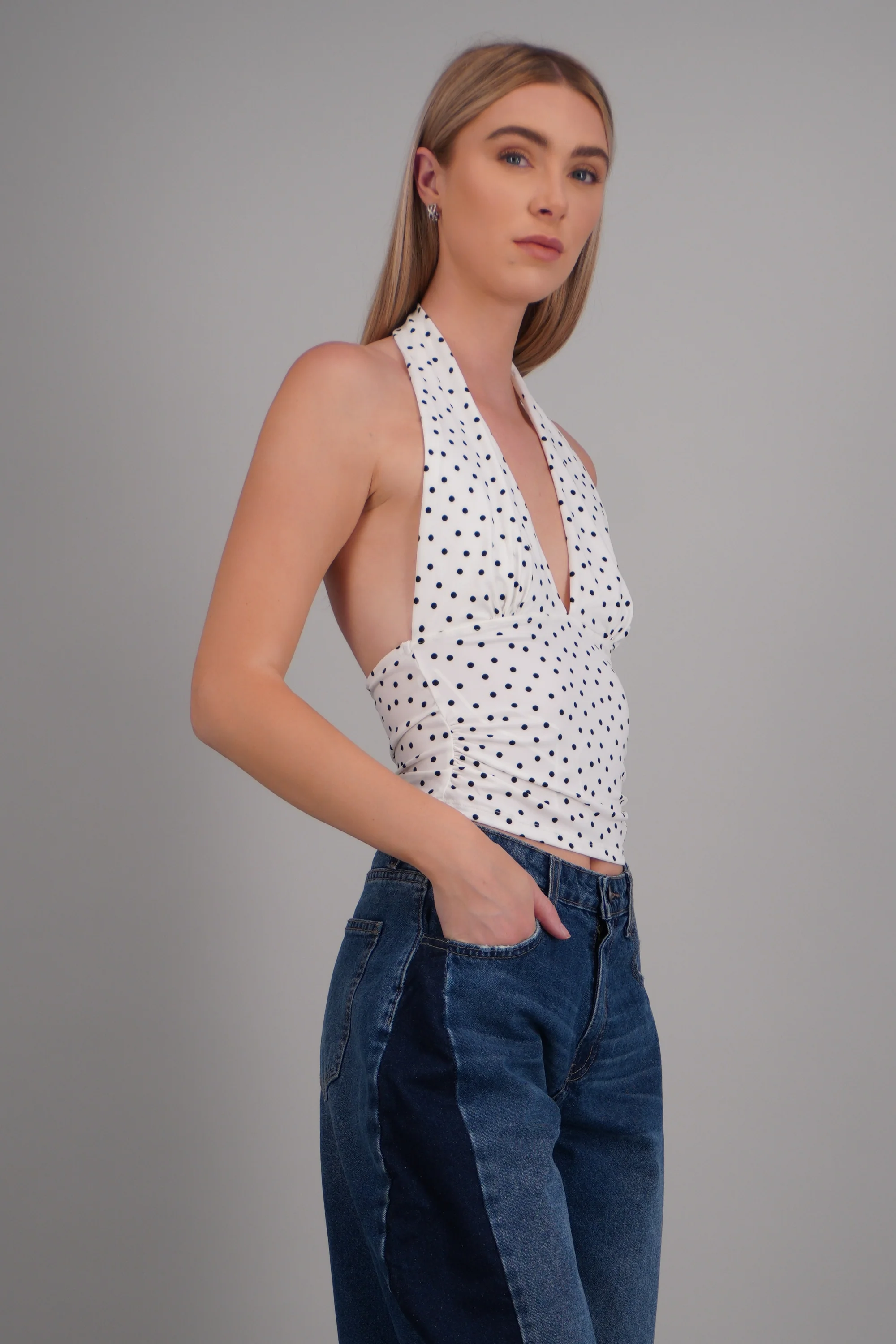 Top escote halter polkadots - Image 2