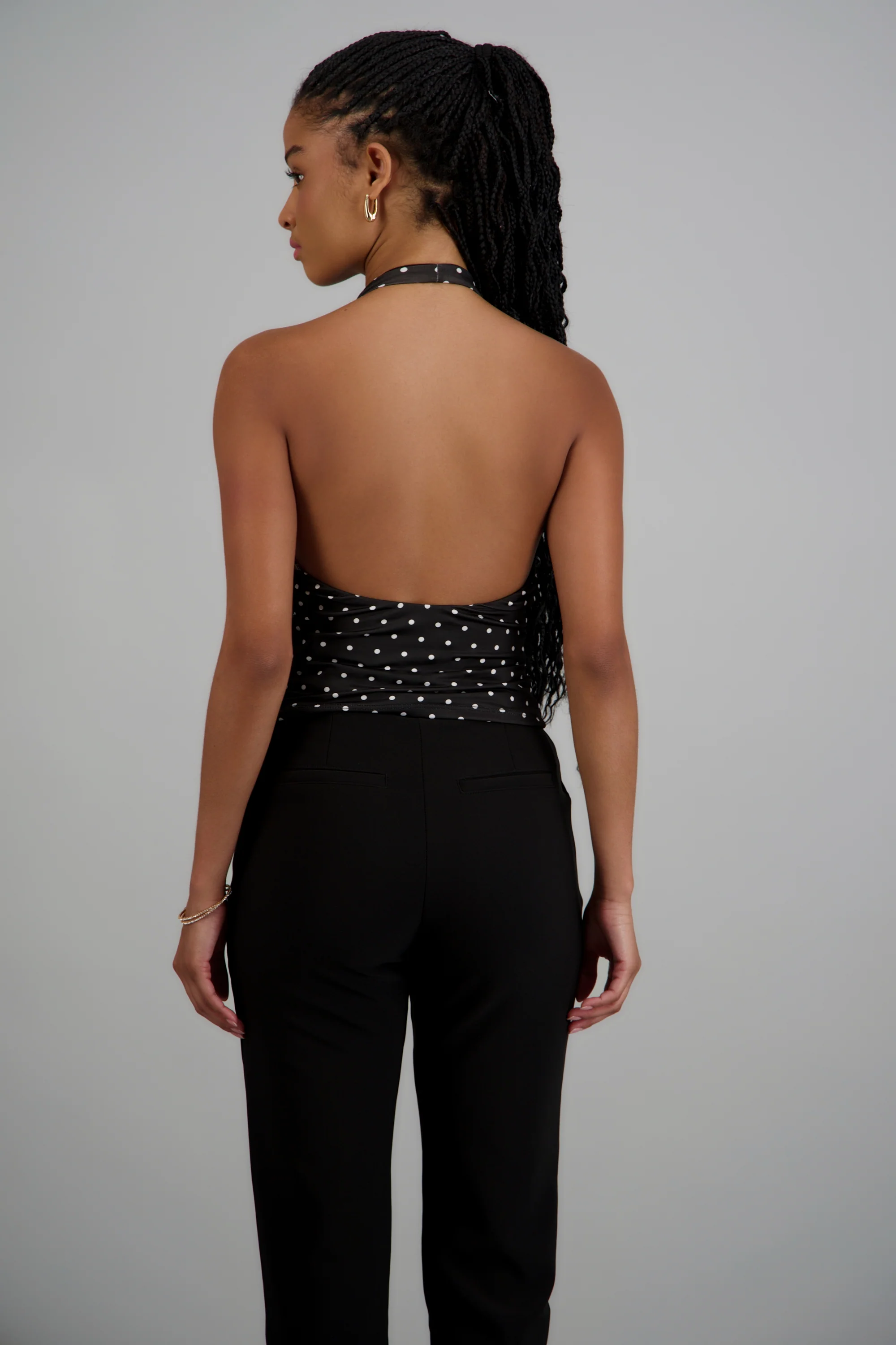 Top escote halter satin polka - Image 4